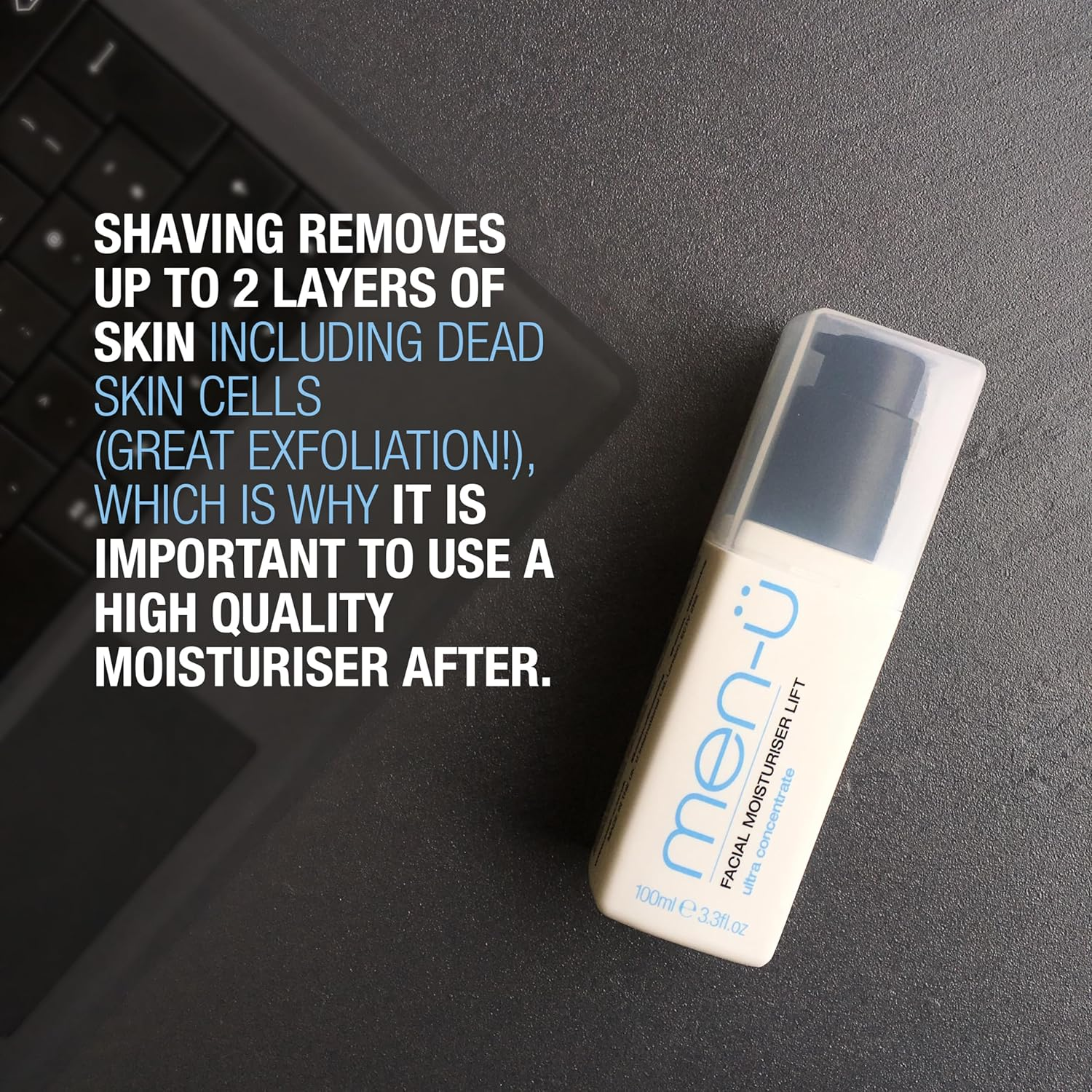 Men-U MOISTURISING BALM (Facial Mosituriser Lift)100Ml, Moisturiser & Aftershave for Men, up to 165 Apps, Post Shave Mens Moisturiser, Longer Lasting, High Performance & Vegan Formula, 100 Ml image number 6