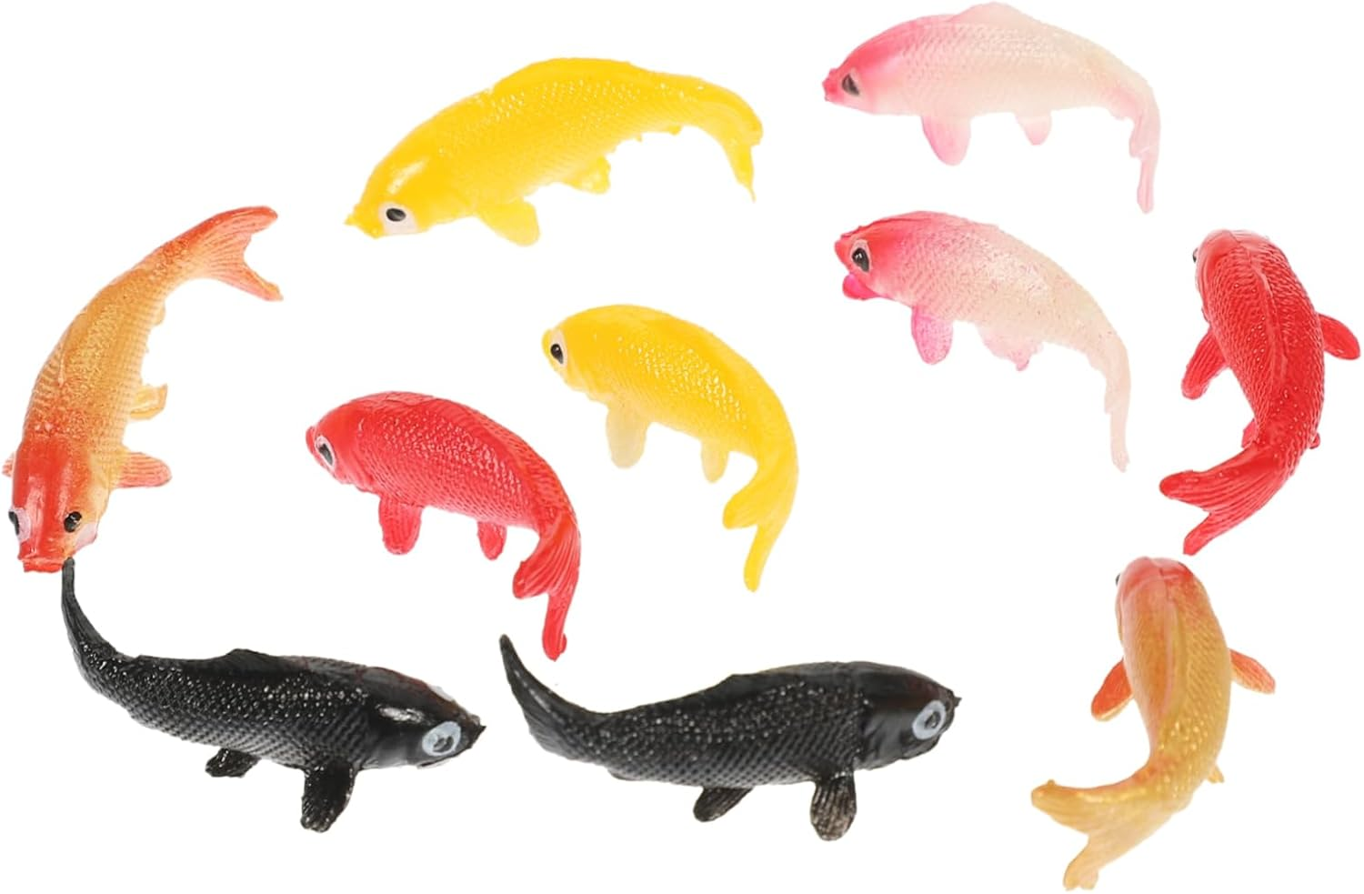 Kisangel 10Pcs Simulated Fancy Carp Fish Figures Aquarium Decor Set Miniature Realistic Fake Fish Ornaments for Tank Decoration Pet Supplies image number 5