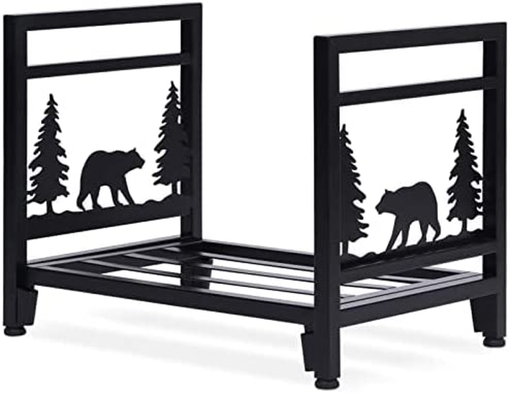 Firewood Rack Indoor Fireplace Log Holder Outdoor Wood Storage Log Rack Decorative Heavy Duty Steel Firewood Carrier Stove Bracket Stacking Rack - Fireplace, Stove and Fire Pit image number 6