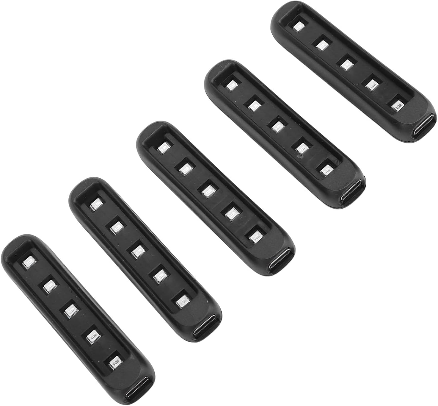 Marhynchus Curing Mini Lamp Cute Convenient Design 5 LED Beads for Nail Art for Daily Use Material: Plastic Portable Lightweight (Black Rectangle) image number 5