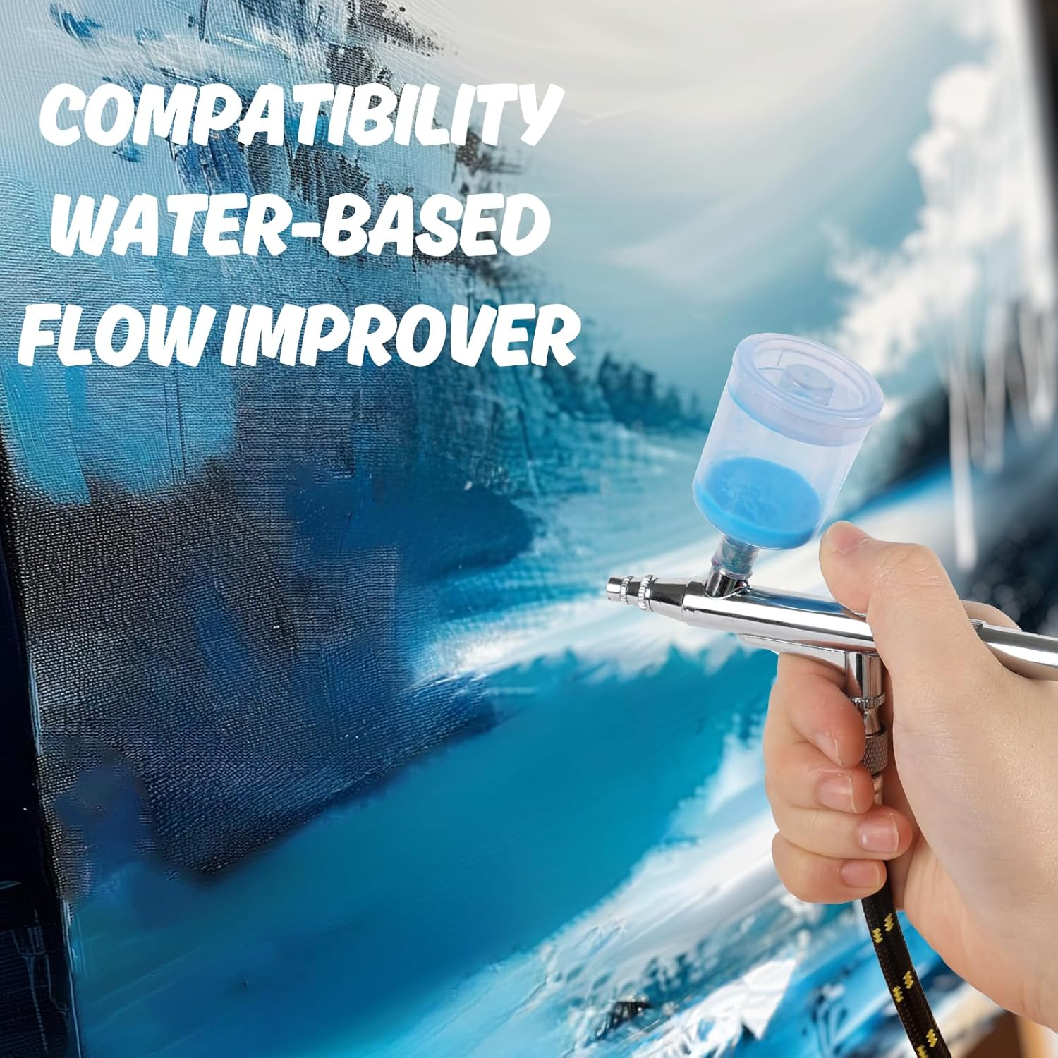 HOMY ARTY Airbrush Thinner - 8.45 Fl Oz, Water-Based Acrylic Paint Thinner, to Improve Color Flow for Shoes, Clothes, Metal and Plastic Models image number 2