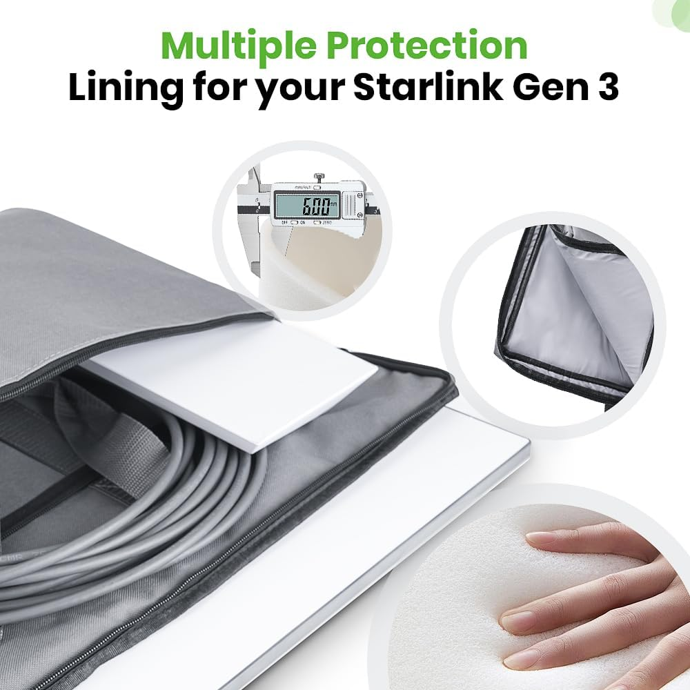 Starlink Gen 3 Satellite RV Carry Bag,Outdoor Travel Bag, Handbag for Starlink Dish and All Accessories image number 6
