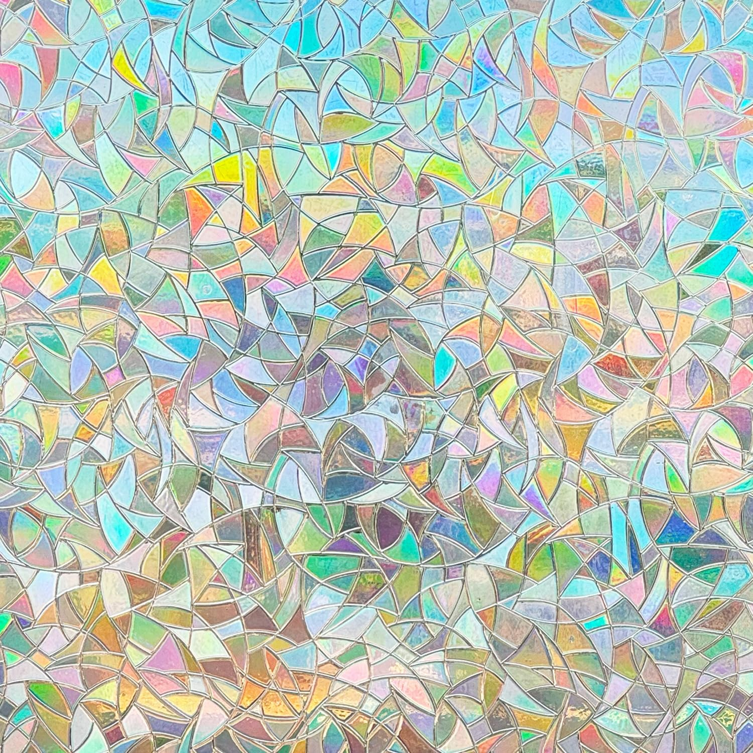 100% Light Blocking Blackout 3D Prism Privacy Window Film Room Darkening Glass Door Tint,Rainbow Effect Static Cling Heat Control anti UV for Home and Office,35 Inches by 78.7 Inches