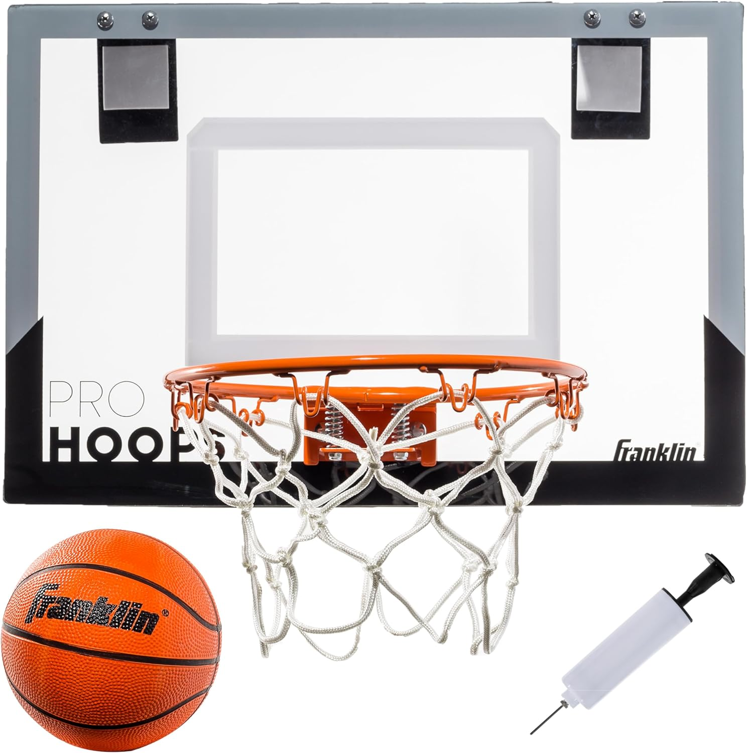 Franklin Sports Mini Basketball Hoops - Kids Indoor over the Door Mini Hoop + Basketball Sets - Perfect Game Accessory for Bedroom + Office