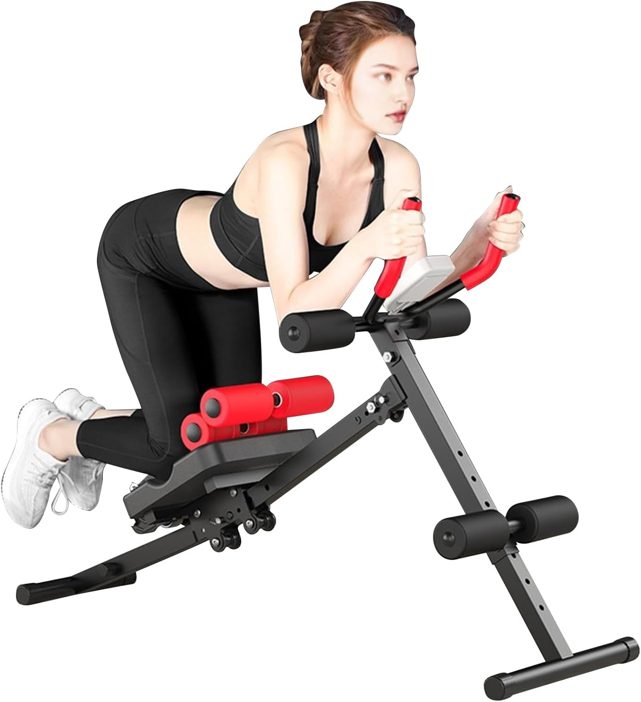 Ab Machine, Height Adjustable Abs Workout Equipment, Foldable Multi-Functional Ab Trainer for Home Gym, Knee Protection image number 2