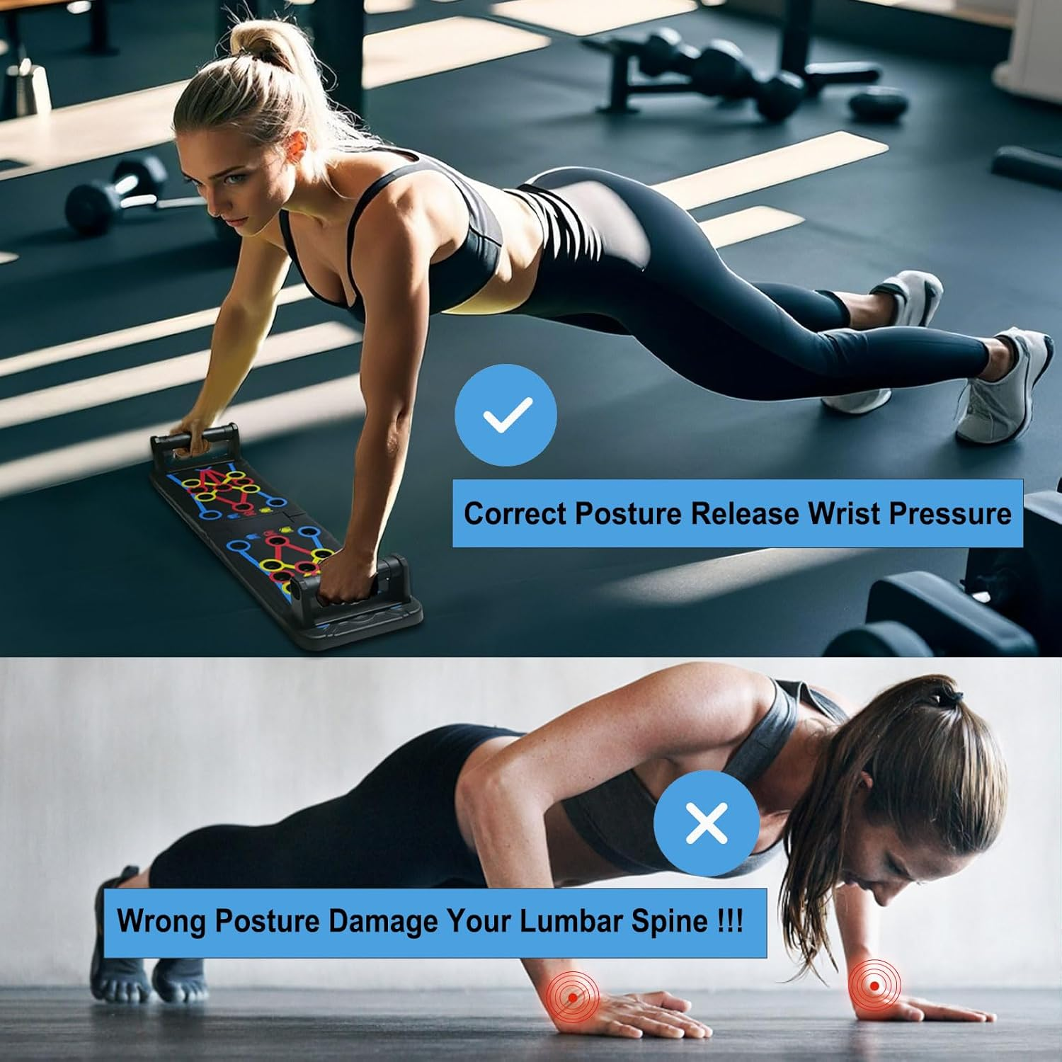 MODY RODY Foldable Push up Board with Non Slip Pads Set | Exercise Push up Bars for Men | Durable Push up Stands Home Gym Accessories