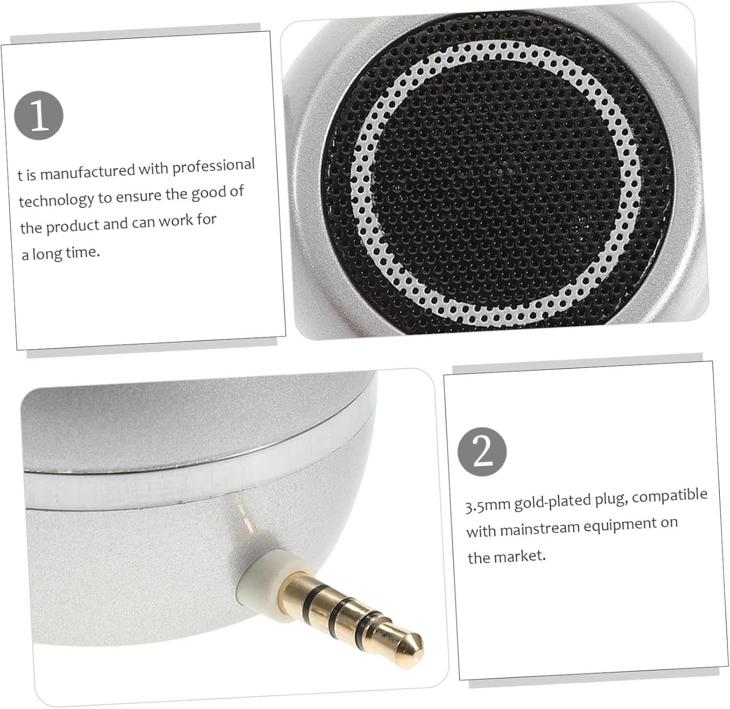 HOMSFOU Mini Speaker for Mobile Phone Audio Rechargeable External Music Box Audio Input Portable Speaker for Outdoor Use image number 4