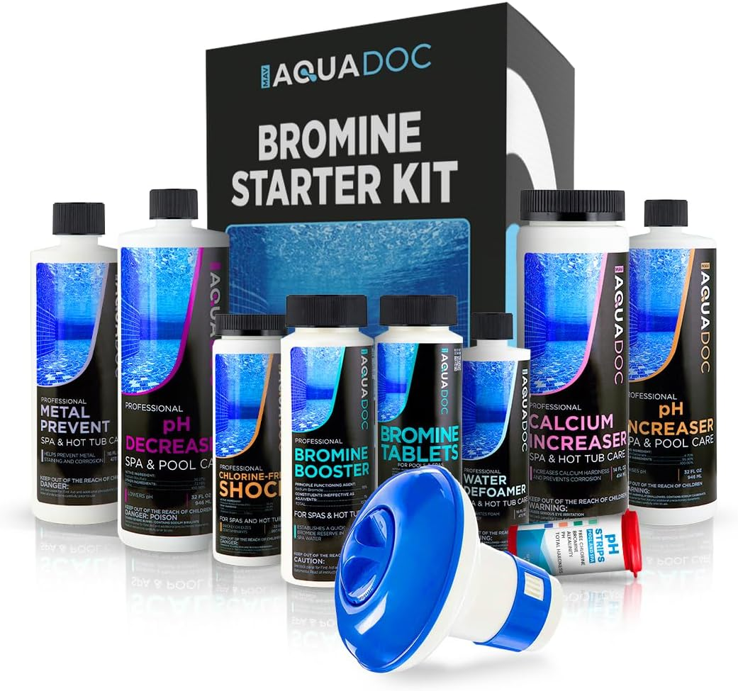 Aquadoc Bromine Hot Tub Starter Kit for Spas, Complete Spa Maintenance Kit with Bromine Tablets & Complete Hot Tub Chemicals Starter Kit with All Spa Chemicals for Hot Tub Kit for Ph Water Balance image number 2