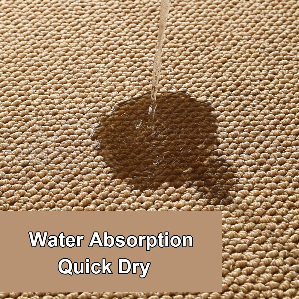 PCSWEET HOME Indoor Door Mat 60 X 90Cm Non-Slip Entryway Rugs Washable Entrance Doormat for Front Porch Bathroom Kitchen Bedroom Absorbent Dirt Resistant Low Profile Floor Mats, White/Grey image number 2