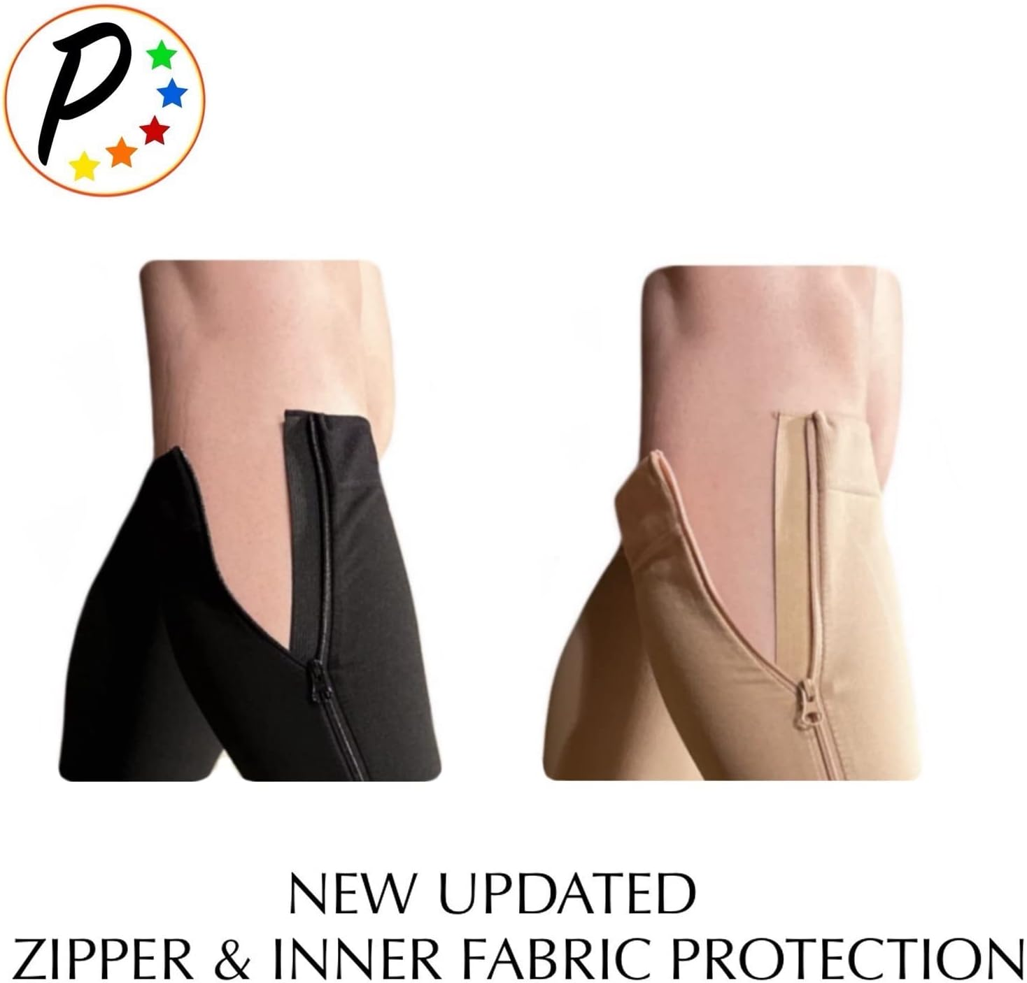 Presadee Closed Toe 30-40 Mmhg Extra Firm Zipper Compression Leg Swelling Socks image number 5