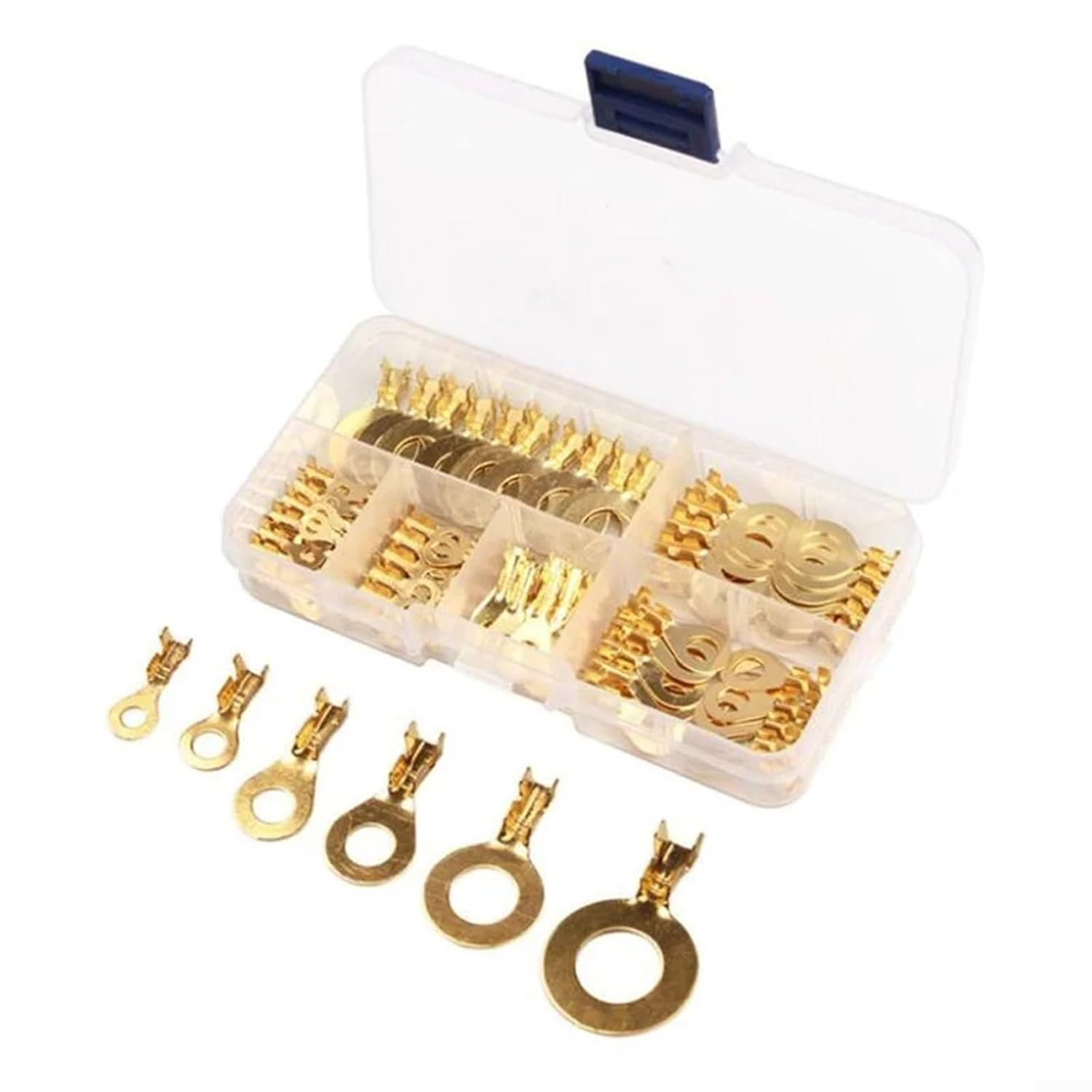 150PCS for for Ring Cable Lug Terminal Blocks for M310 Wire Connectors Non Insulated Crimp Terminals Brass for Ring Eye Wire Connectors for Electrical Wifor Ring image number 5
