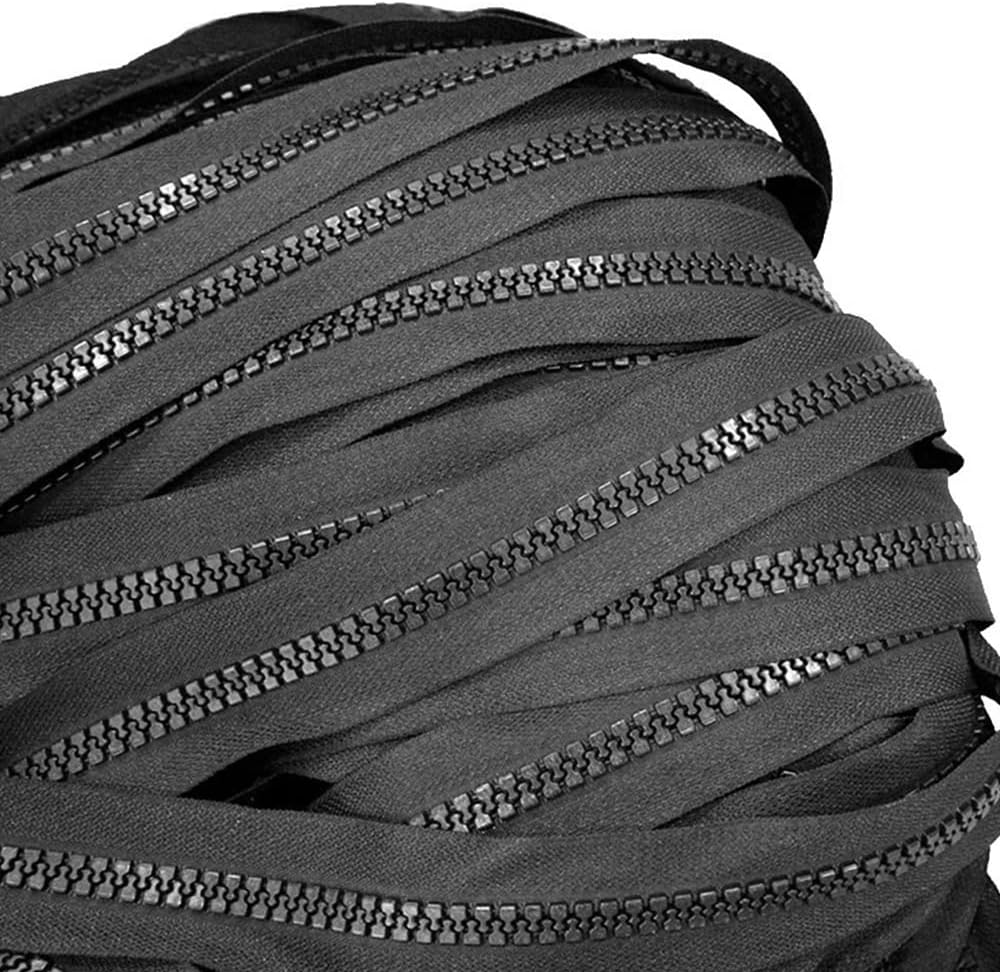 1X100Cm #10 Zipper Black Heavy Duty Chunky Teeth Sewing on Tent Open End Zip image number 1