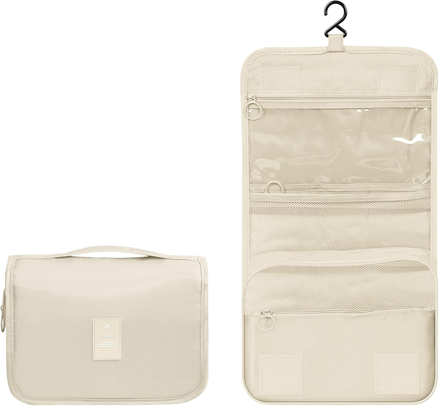 Luxtude Small Toiletry Bag for Women, Water-Resistant Hanging Toiletry Bag for Traveling, Portable Toiletry Travel Organizer for Toiletries, Cosmetics, Bathroom