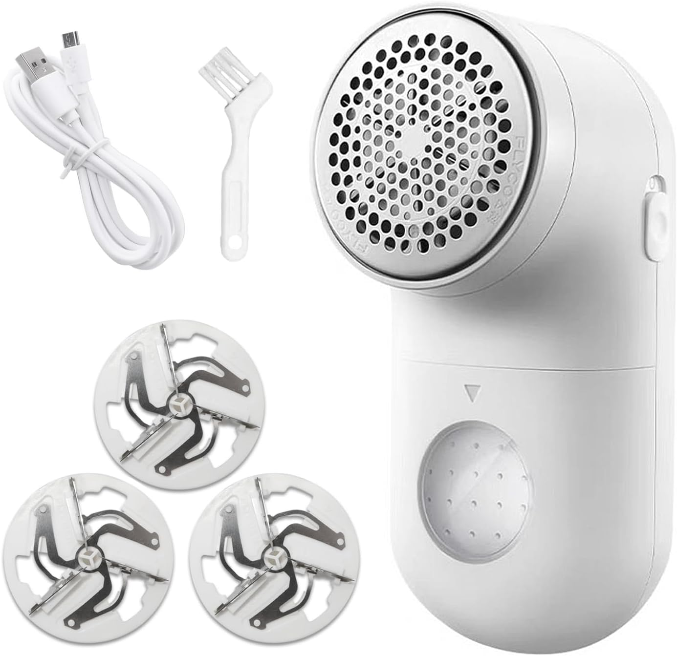 Electric Lint Remover, Fabric Shaver,Portable Lint Sweater Shaver,Usb Charging Fabric Shaver,Cordless Sweater Shaver for Clothes and Furniture(3 Blades Included)