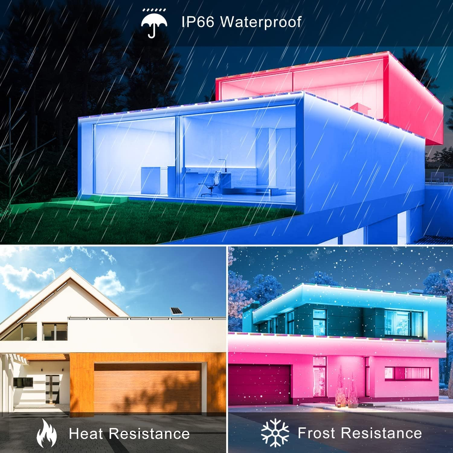 MEIHUA LED Outdoor Spotlight Solar RGB Wallwasher Light Dimmable LED Party Lights Timer RGB LED Party Light IP66 Disco Light Party Lighting for Outdoor DJ Disco Party Garden Carnival 4 in 1, SL-SP04 image number 6