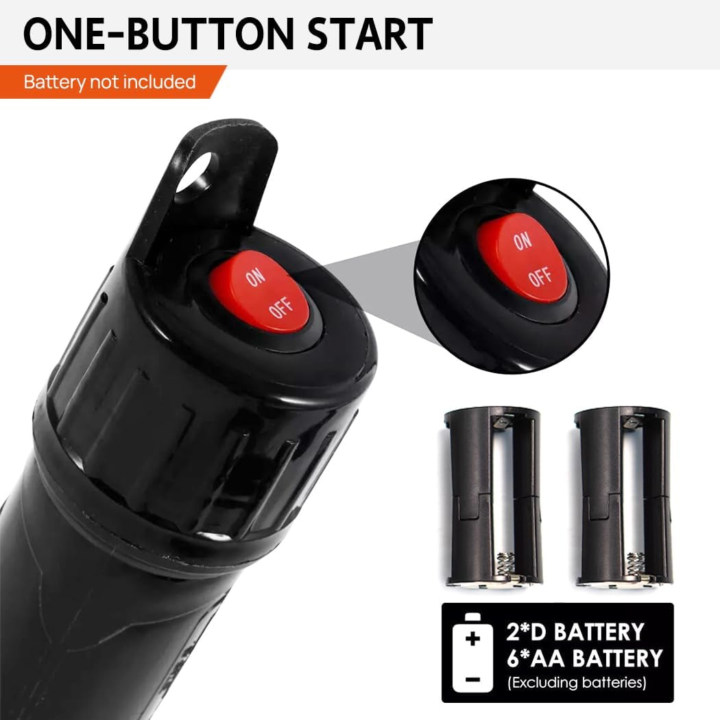 2.4 Gallons Electric Syphon Pump Battery Operated Petrol Oil Water Fuel Transfer Blue - Orange image number 4