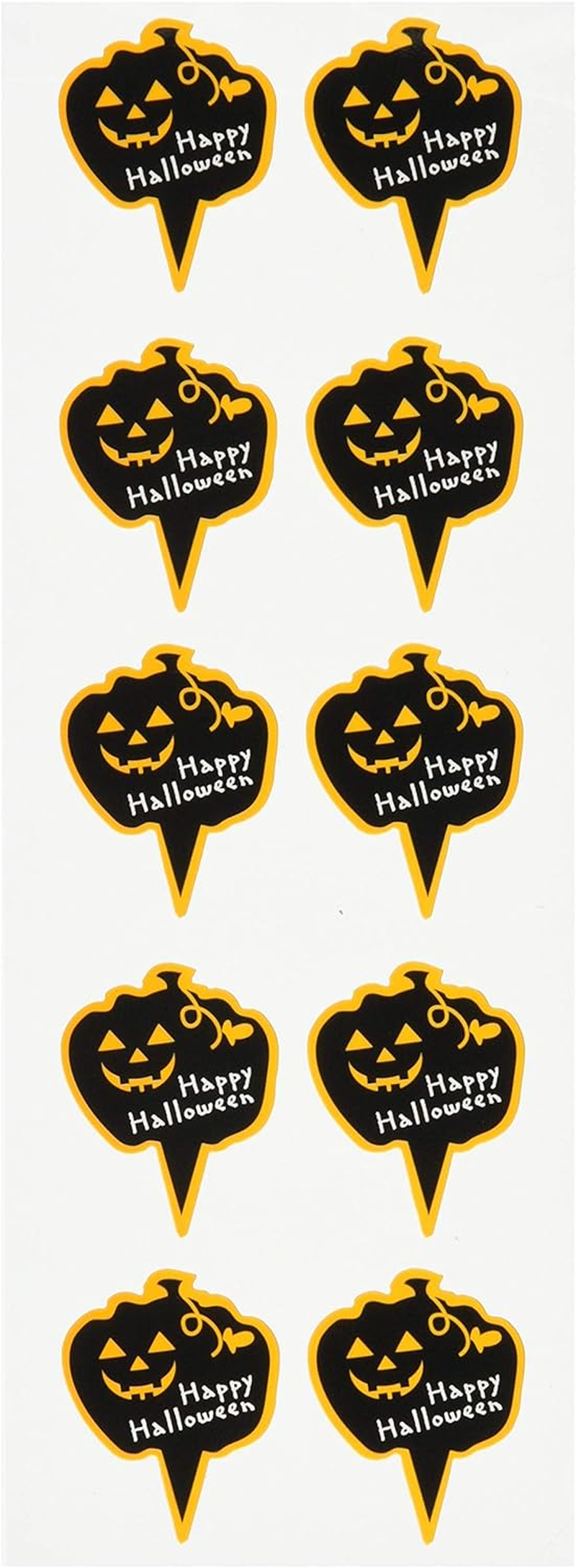 Cotta Picks 66215 Halloween Pumpkin, Black, Orange, Black, 1.1 X 1.4 Inches (2.7 X 3.5 Cm), Pack of 100 image number 1