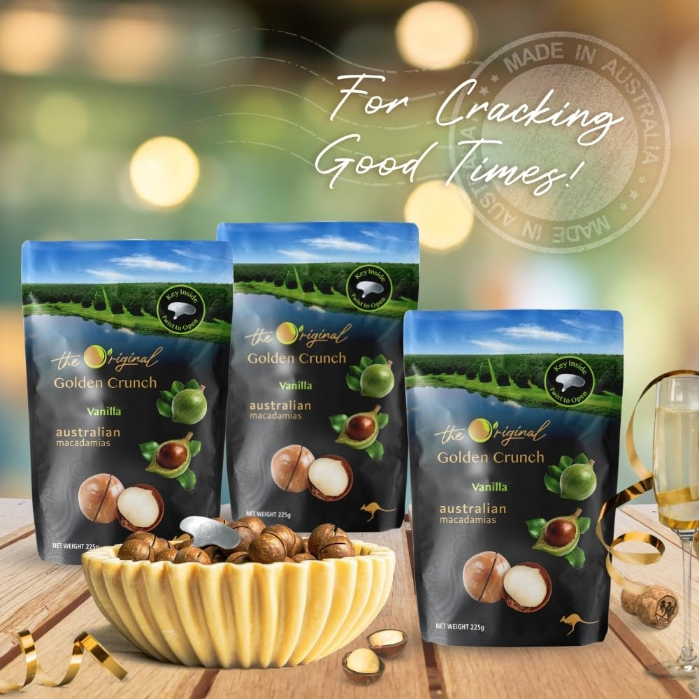 Golden Crunch Vanilla Macadamias 225G X 3 Packs image number 5