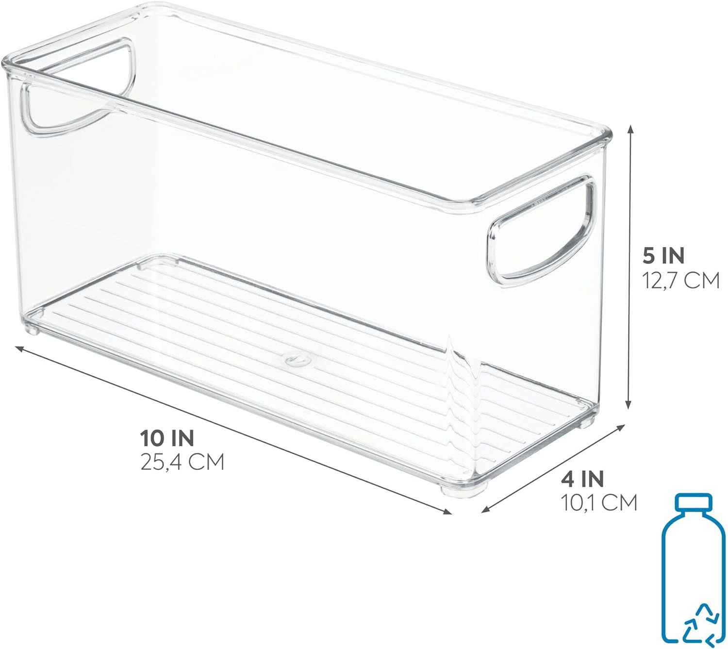 Interdesign Cabinet/Kitchen Binz Kitchen Storage Container, Small Plastic Storage Boxes for the Fridge, Freezer or Pantry, Clear image number 6