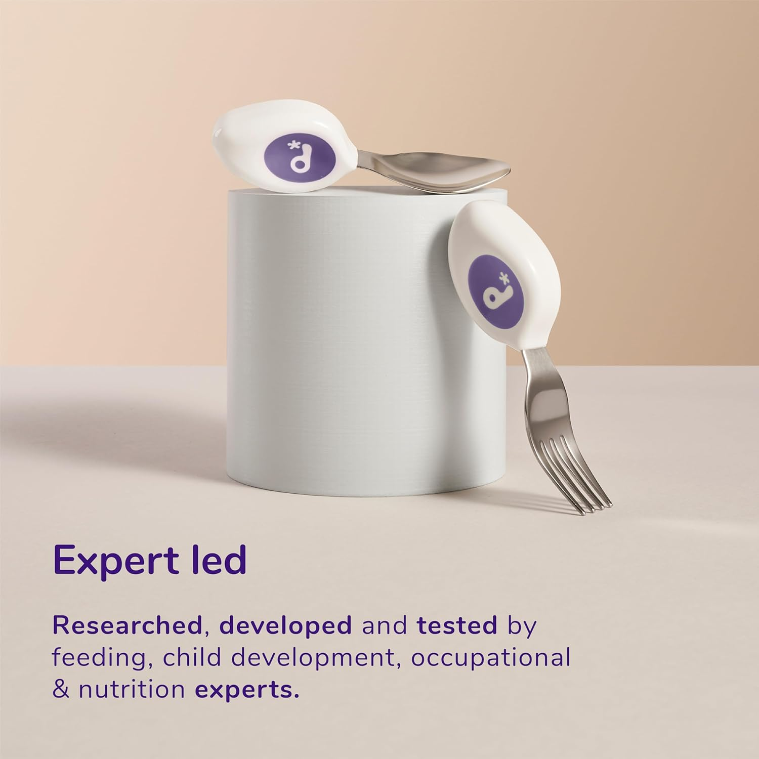 Doddl Baby Toddler Cutlery Set | Self-Feeding Spoon & Fork | Ergonomic 12M+ Kids Set | BPA Free | Easy Grip | Baby Led Weaning | Build Confidence & Fine Motor Skills | Indigo image number 4