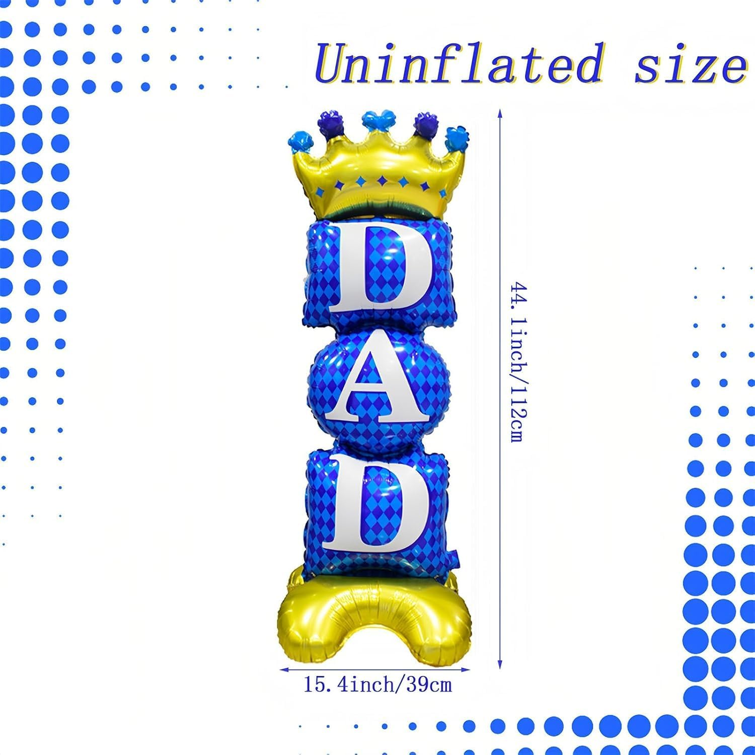 Father Day Balloons Standing, 2Pcs Father Birthday Foil Balloon Set, Happy Fathers Day Party Decoration Balloons image number 1