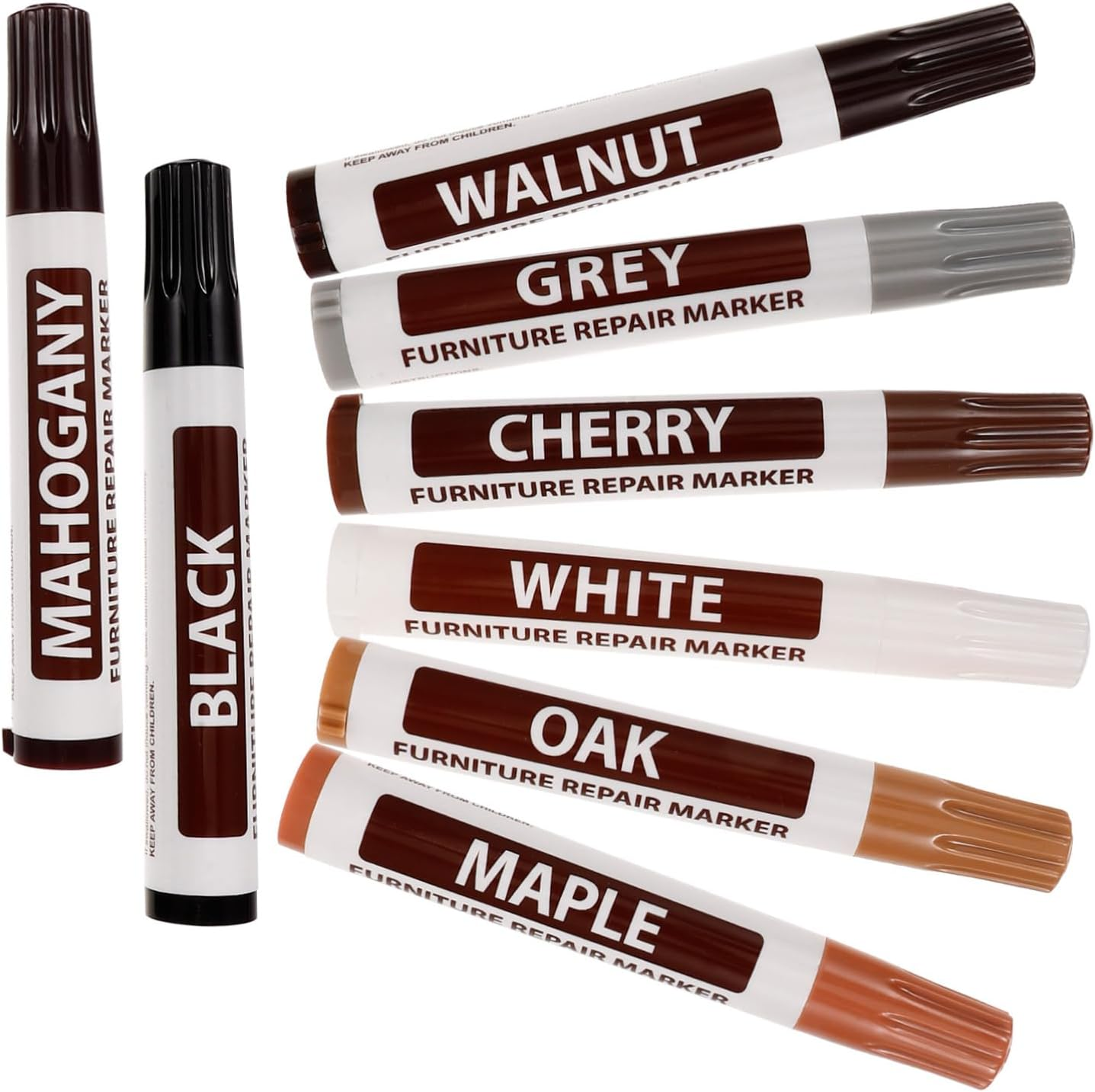 8Pcs Touch-Up Markers Kit for Furniture Hardwood Floors Scratch Repair Pen image number 1