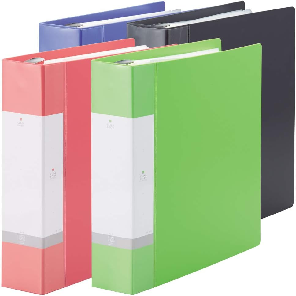 Lihit Lab G3808-24 Clear Book, Interchangeable A4, 30 Holes, 55 Sheets + 1 Piece, Black - Blue image number 5