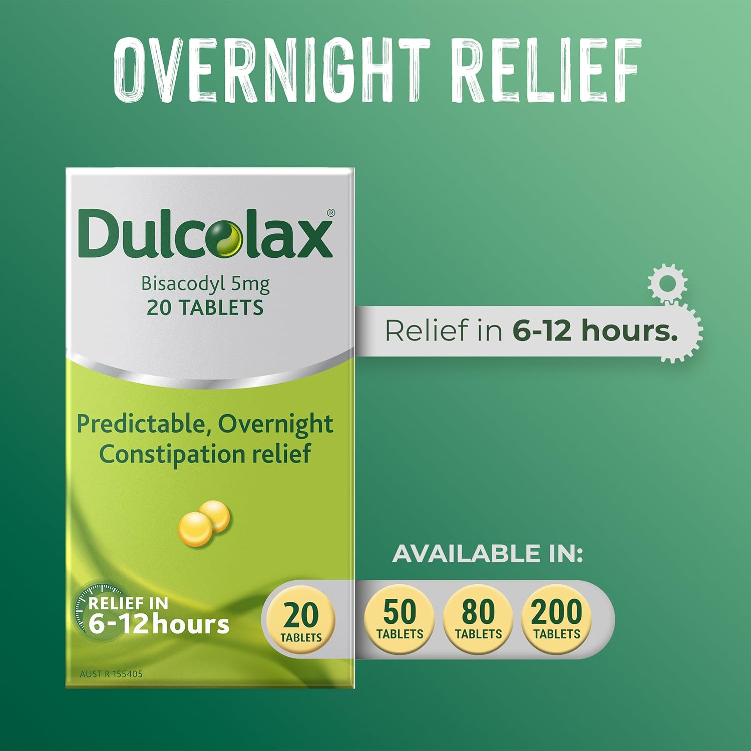Dulcolax 5 Mg Gastro-Resistant 20 Tablets image number 1