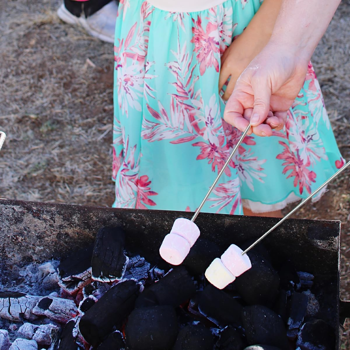 Barbecue Skewers, 40 PCS Kabob Skewers with Storage Tube for Outdoor Cooking (30Cm/11.81In) image number 1