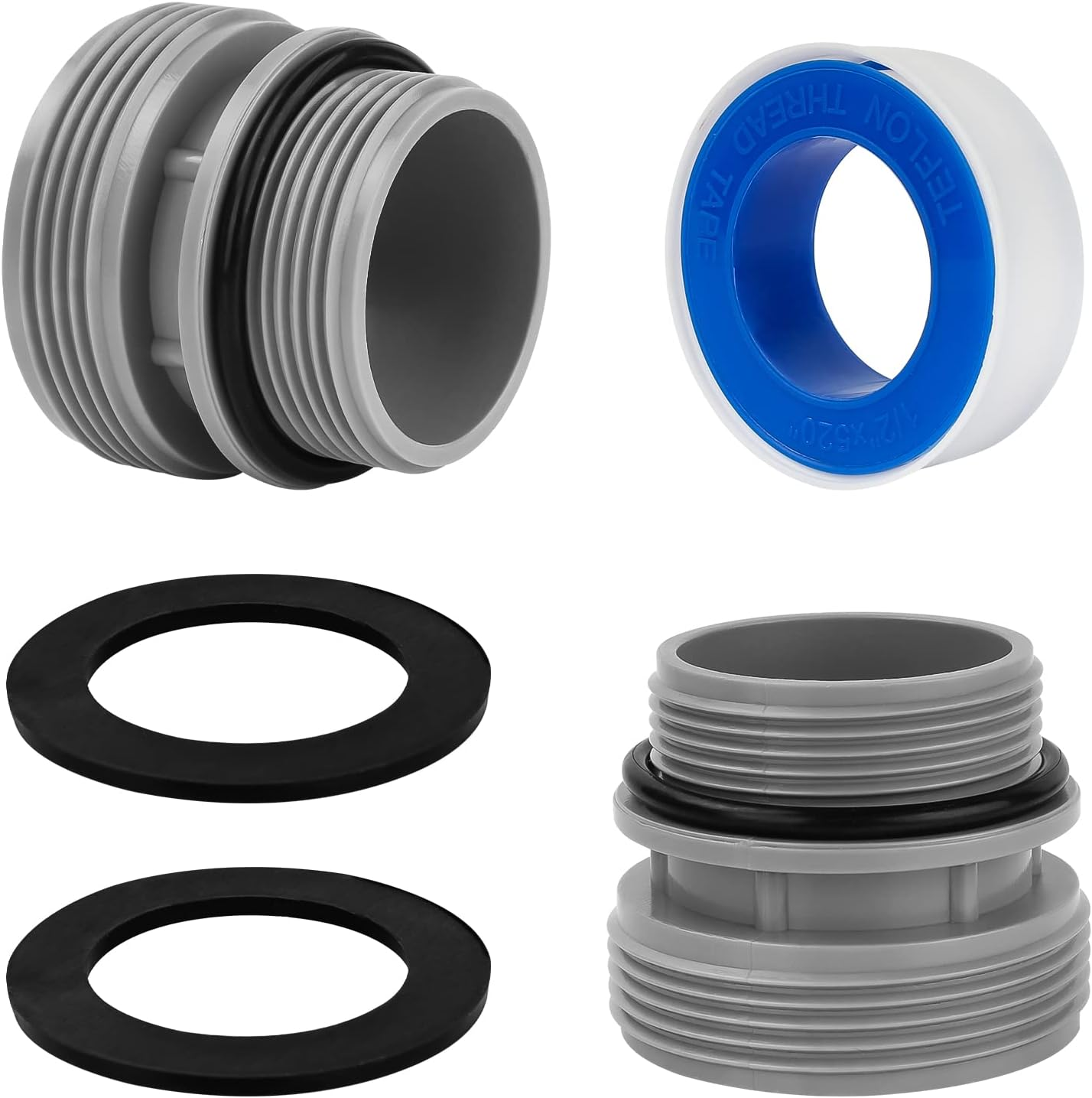 Hose Conversion Adapters Kit Compatible with Intex Coleman 4560 40Mm to 1 1/2 Inch Conversion Kit for Hayward Intex Pool Hose Connector Pool Pump Sand Filter above Ground Pools Part