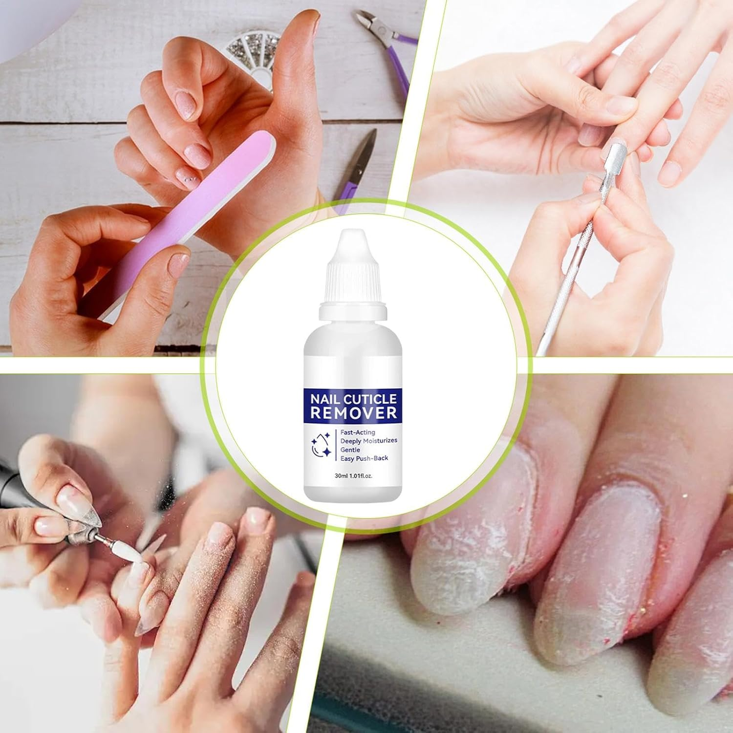 Cuticle Remover Liquid,Instant Hydrating Manicure Tools | 30Ml Moisturizing Cuticle Softener Gel - for Dead Skin Hangnails Brittle Beauty Routine Daily Salon Home Travel Foot Manicure image number 3