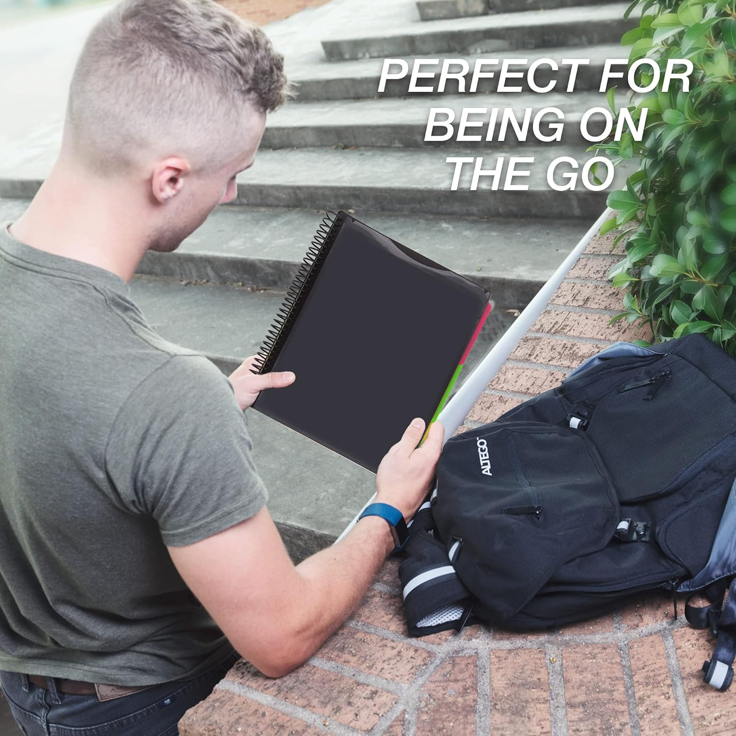 Samsill Deluxe 24 Pocket Spiral Project Organizer with Inner Zipper Pouch, Customizable Front Cover, 12 Dividers with Erasable Write-On Tabs in Fashion Colors, Plastic Folders with Pockets image number 6