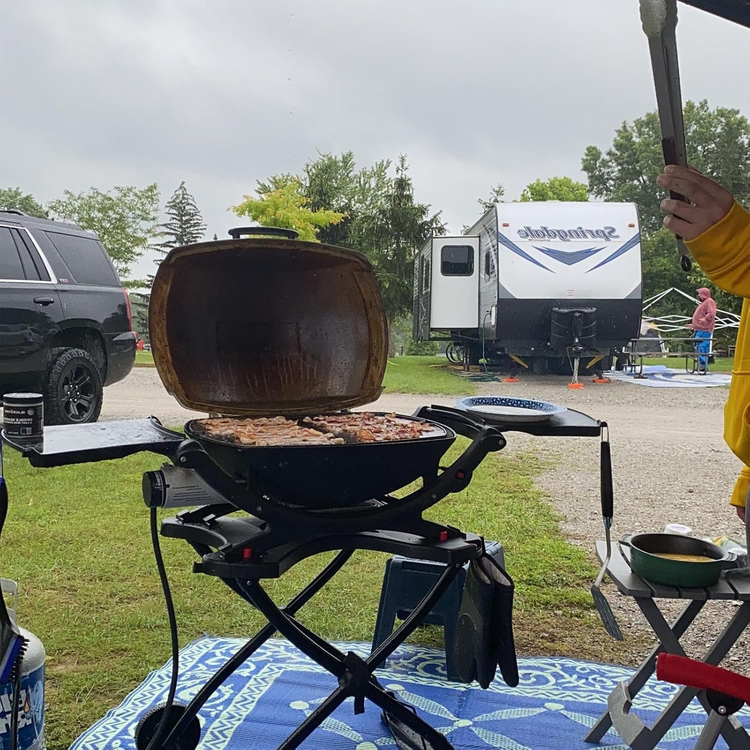 6559 Cast Iron Cooking Griddle for Weber Q200 Q220 Q240 Q260 Q2000 Q2200 Q2400 Series, for Weber Q2200 Gas Grills Accessories, Replaces for Weber Q Griddle Parts, 38.9Cm X 27.4Cm X 1.3Cm(W X D X H)