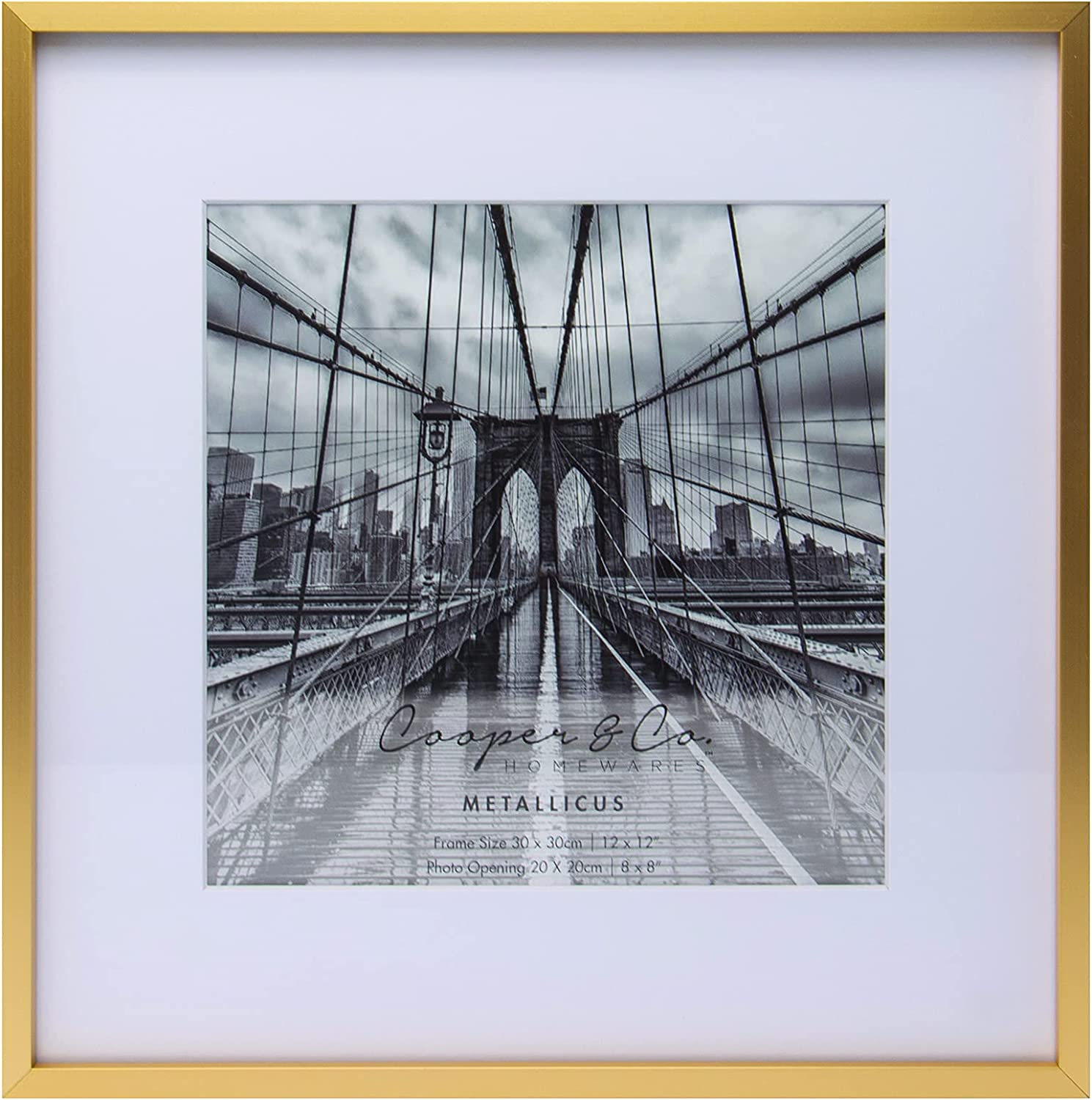 Cooper & Co Set of 2 8X10 Matt to 5X7 Gold Premium Metallicus Metal Photo Frames image number 2