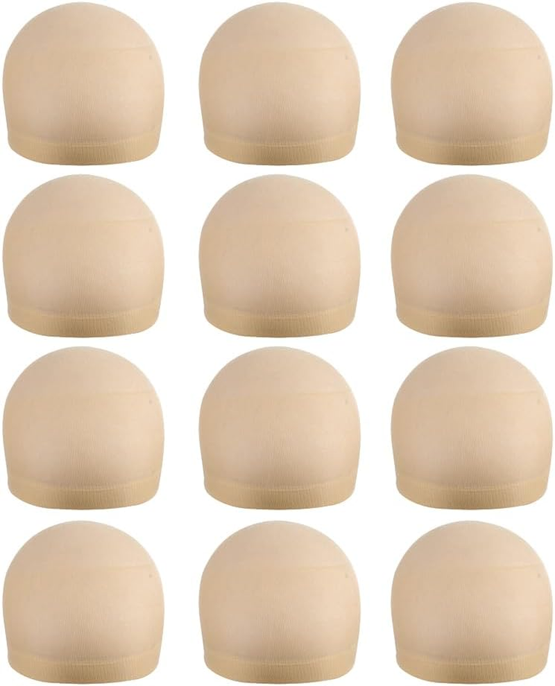 Pack of 6 Hair Net Nylon Wig Caps Wig Cap Set Elastic Breathable Hair Net for Wigs (Black)