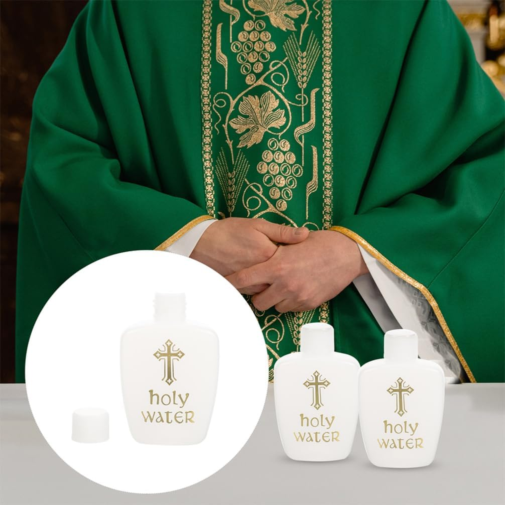 Amosfun 60Ml Plastic Bottles Holy Water Vials Aromatherapy Jars Empty Containers image number 6