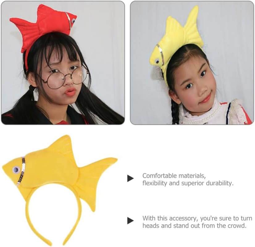 Baluue Cartoon Fish Headband Kids Party Hair Accessory Cosplay Headdress Cute Animal Shaped Hair Hoop for Festivals and Everyday Wear image number 4