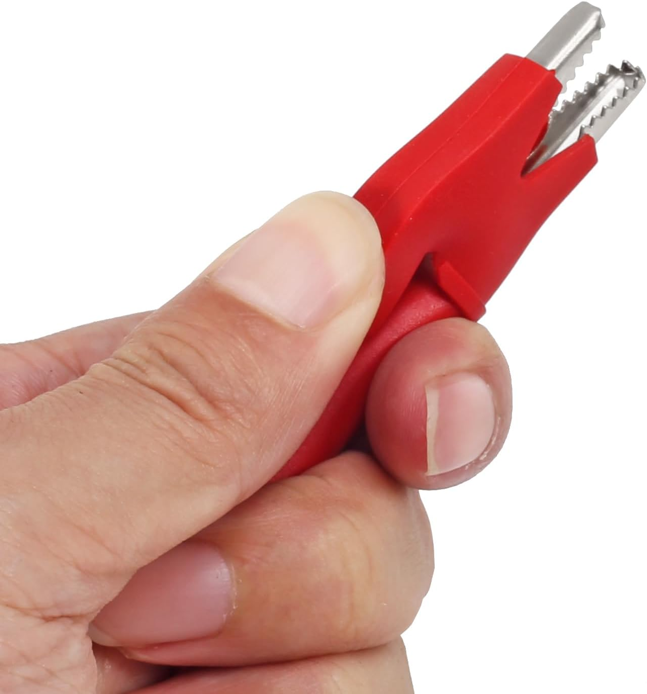 DIANN 10Pcs Alligator Clips Full Insulated Crocodile Clips with 4Mm Socket Banana Jack Copper Test Clamp Wire Clip 30A for Electric Testing image number 2