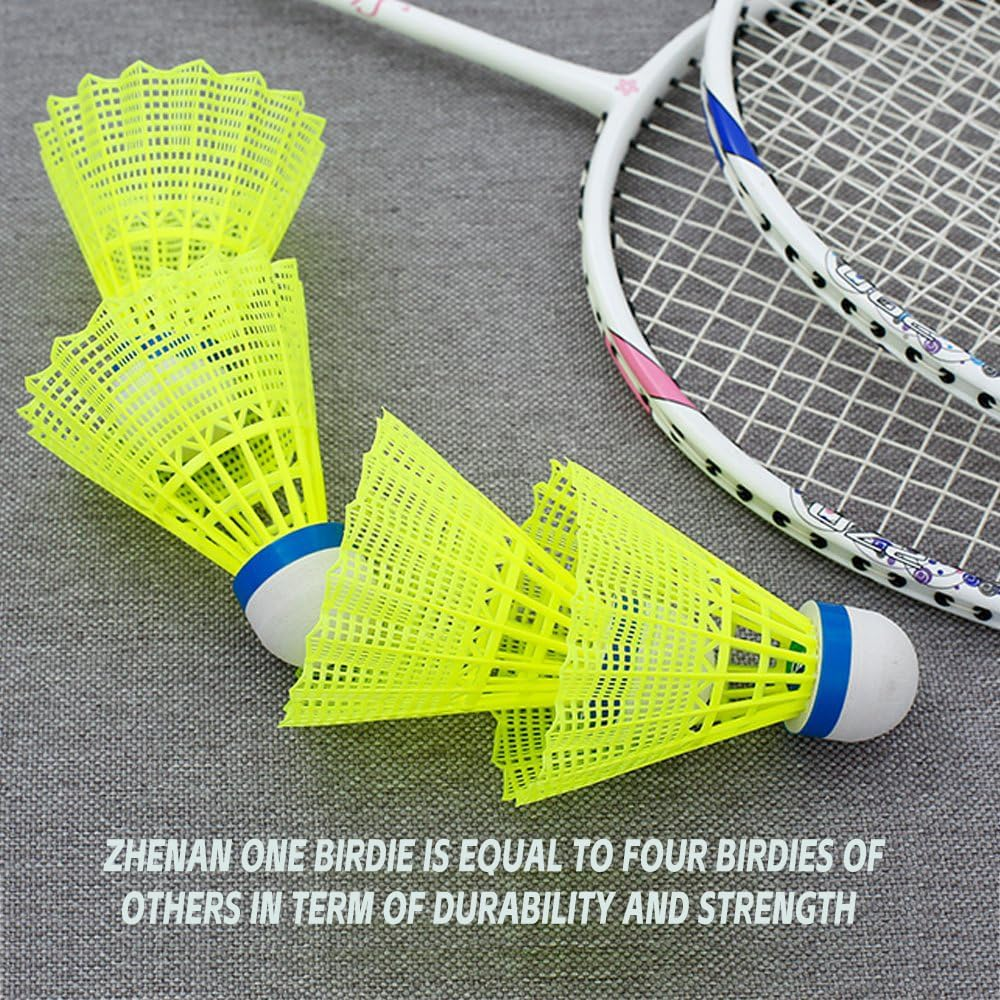 12-Pack Feather Badminton Shuttlecocks with Great Stability and Durability,Shuttlecock Indoor Outdoor Sports Hight Speed Training Badminton Birdie Balls image number 5