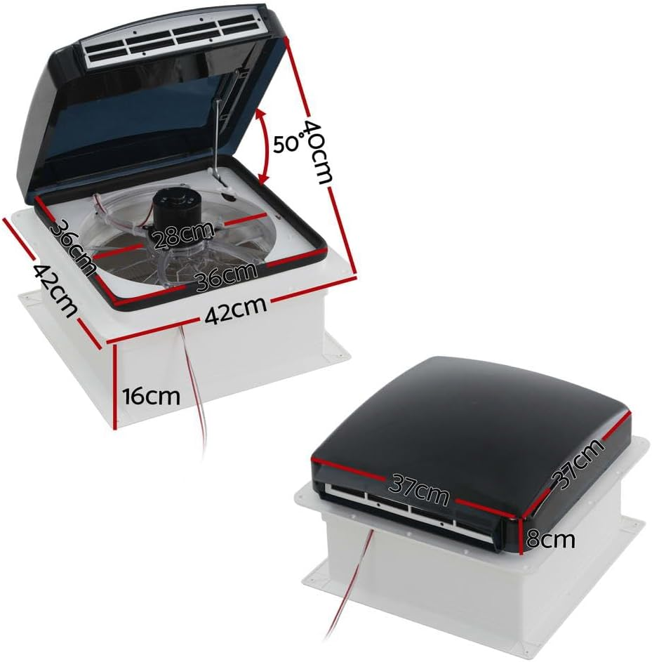 Weisshorn Caravan Air Vent Roof Hatch 12V Shower Fan Reversible Airlfow Rain Use image number 4