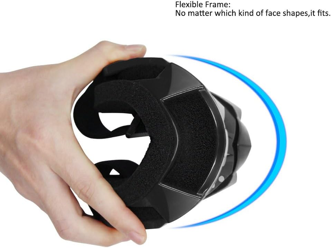 Motorcycle Goggles Dirt Bike Goggles Motocross Goggles Windproof ATV Goggles Dustproof Racing Gogglesscratch Resistant Ski Goggles Protective Safety Glasses PU Resin Goggles image number 4