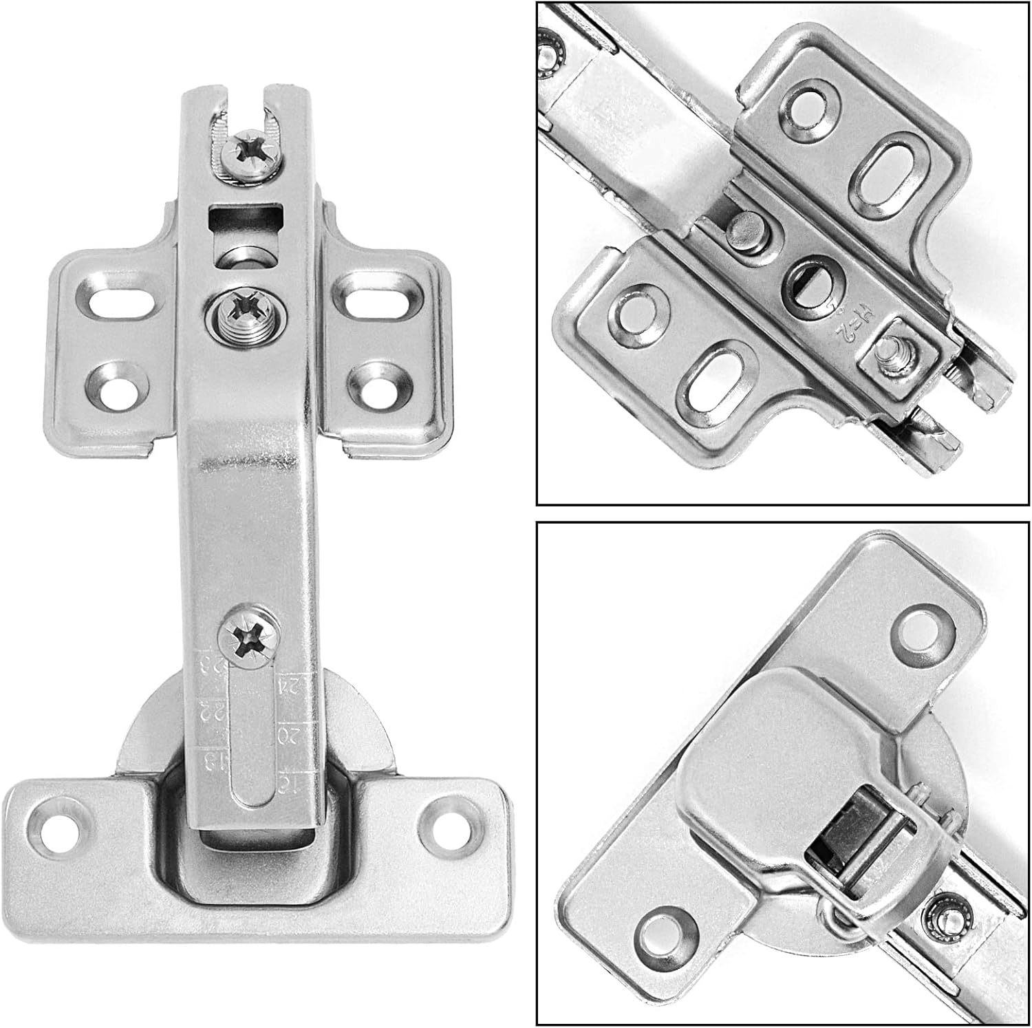 SWZHAI 135 Degree Lazy Susan Hing Set of 2, Full Overlay Face Frame Plate Mounting Cabinet Hinges for Folding Kitchen Cupboard Door(135 Degree) image number 5