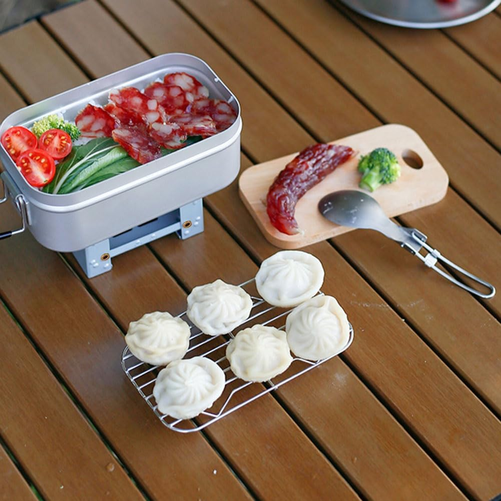 Mini Camping Stove, Foldable Portable Cooker, Mini Alcohol Cooker, Pocket Cooker, Suitable for Outdoor, Picnic, BBQ, Camping, Hiking, Travel, Pack of 2, with 4 Camping Stove Wind Deflectors image number 6