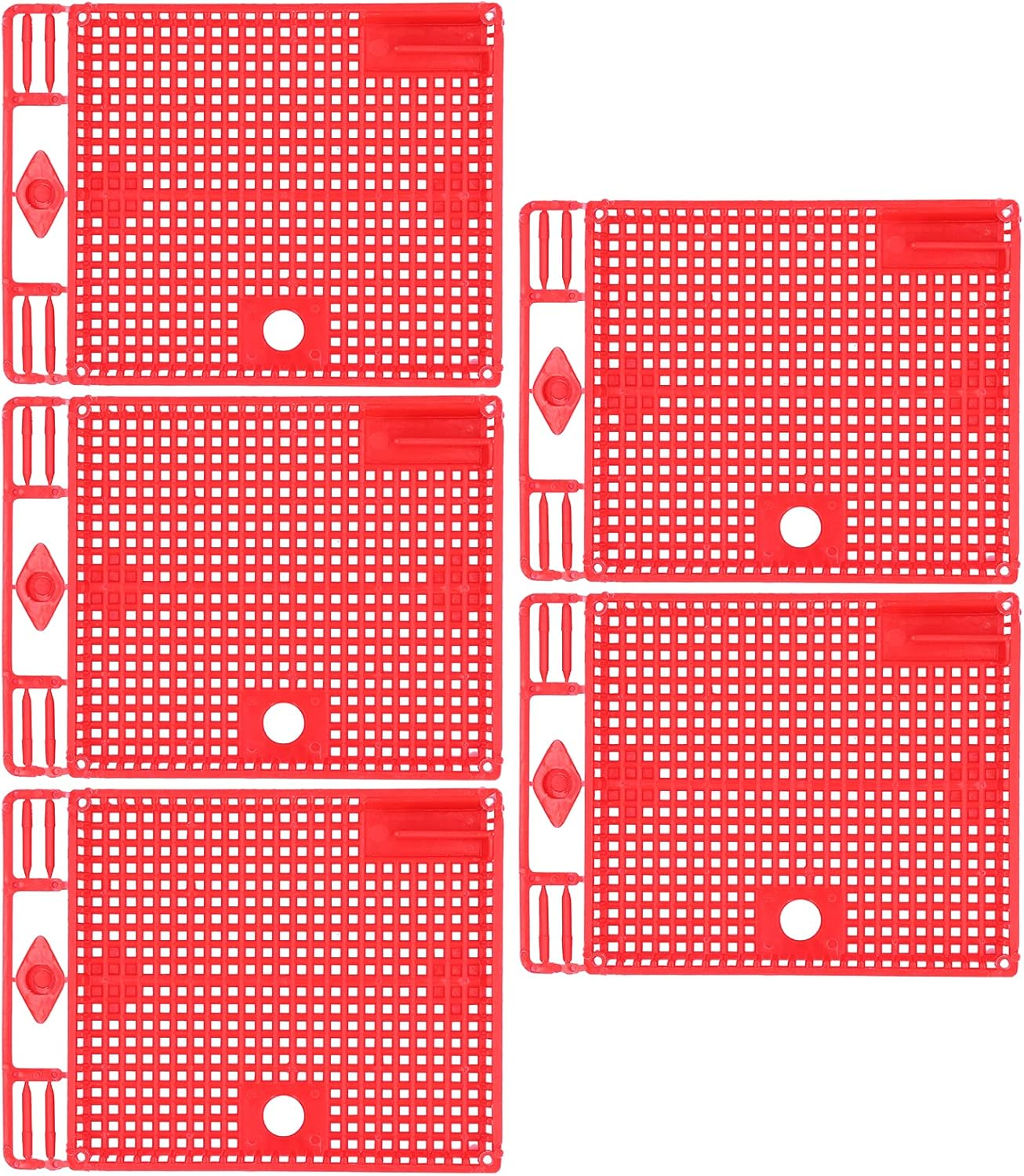 Queen Bee Cage 5 Pack Reusable Plastic Queen Isolator Beekeeping Tool Set for Hive Management Bee Colony Control and Queen Introduction Beekeeping Equipment (Yellow)