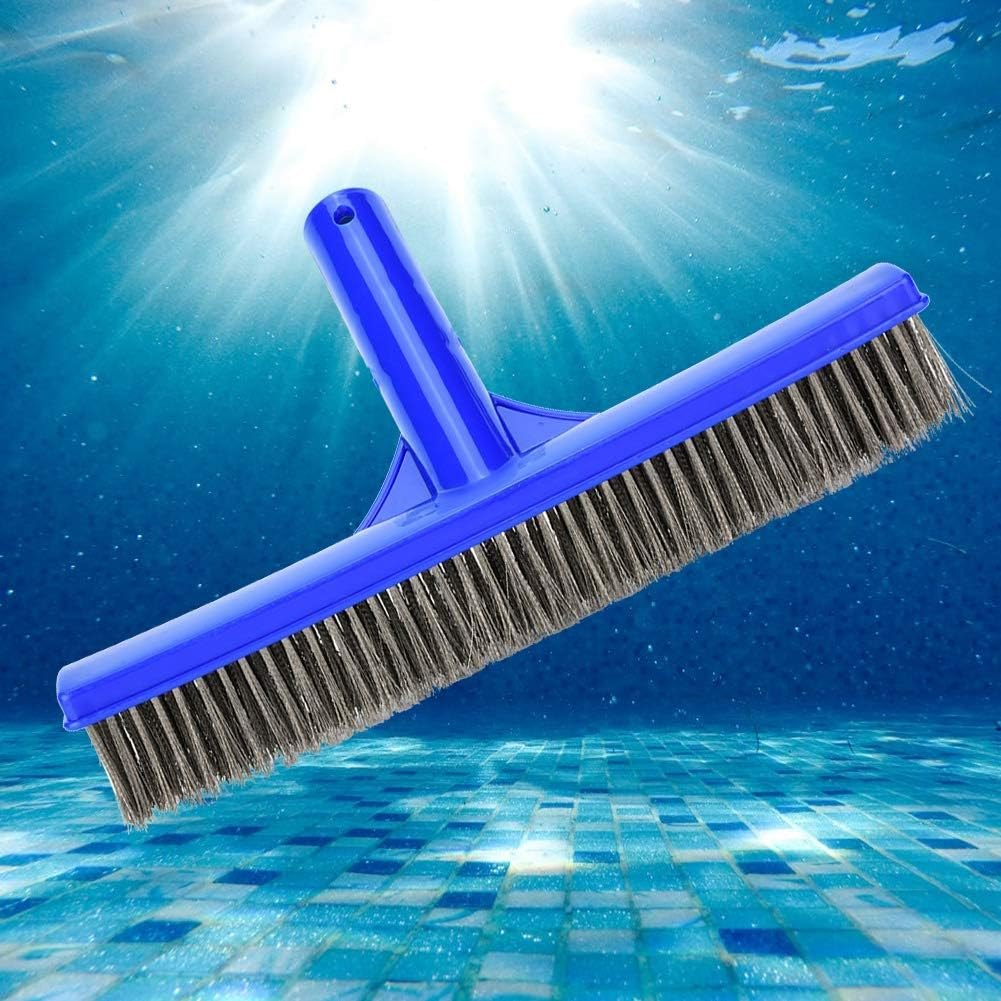 Pool Brush, Swimming Pool Wall Brush with High Density Steel Wire Bristles and 45 Degree Angled Handle for Effective Dirt Removal in Spa Pond Cleaning image number 1