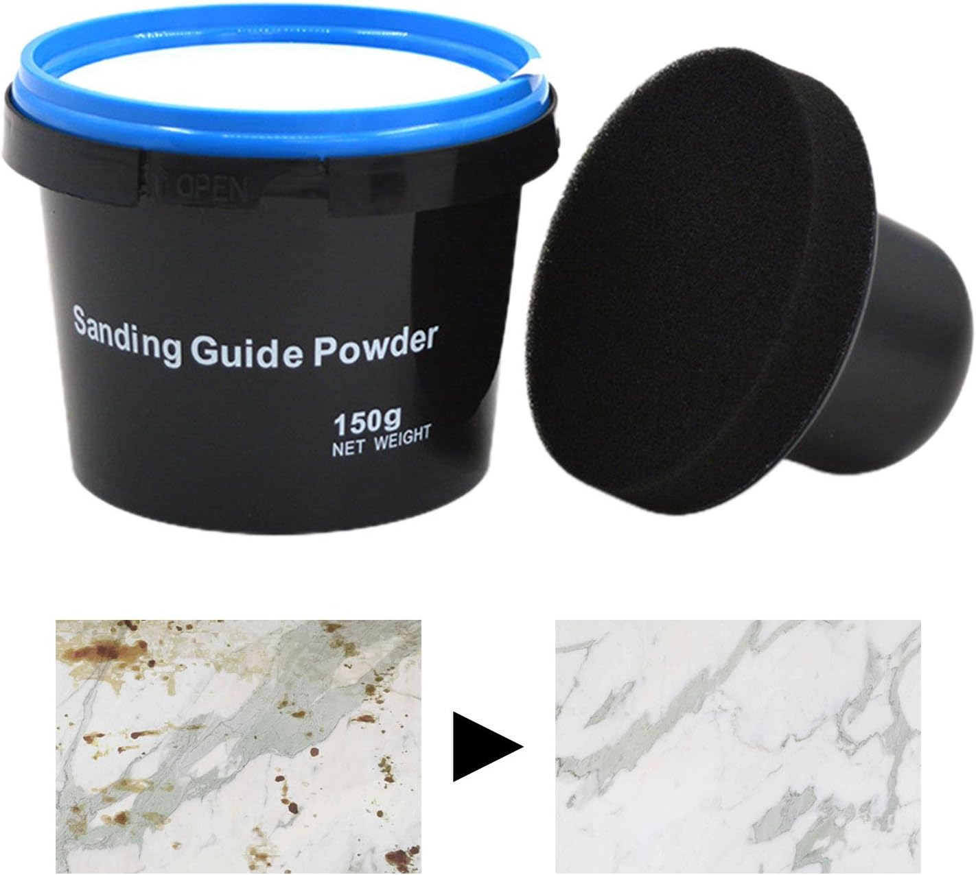 Dry Coating Powder | Black Guide Dust Leak Proof | Black Guide Coat for Bodywork | Portable Dry Guide Coat | Multipurpose Dry Driving Powder with Car Handle image number 3