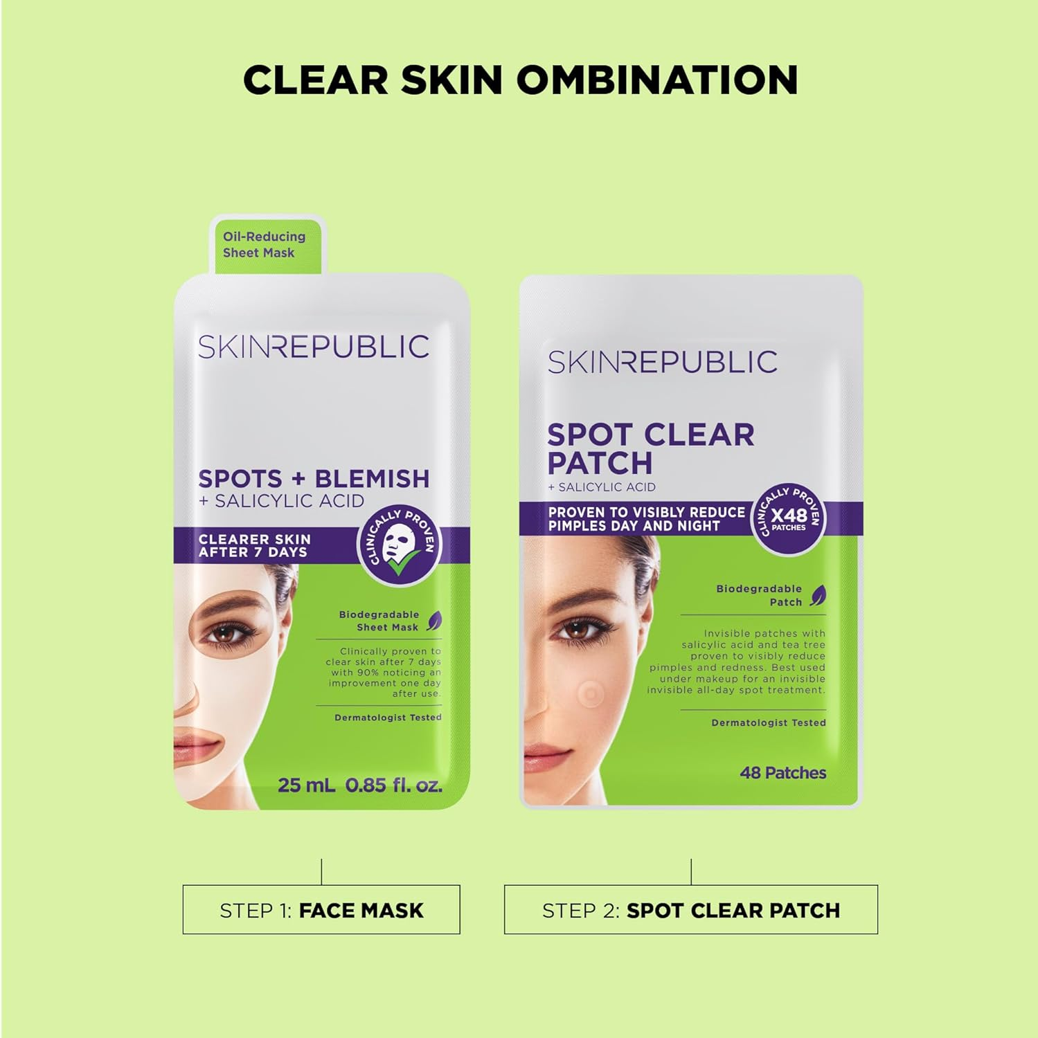 Skin Republic Spot Clear Patch + Salicylic Acid. Clinically Proven to Reduce Pimples Day and Night. Made in Korea. 3 Pack (144 Pimple Patches). image number 5