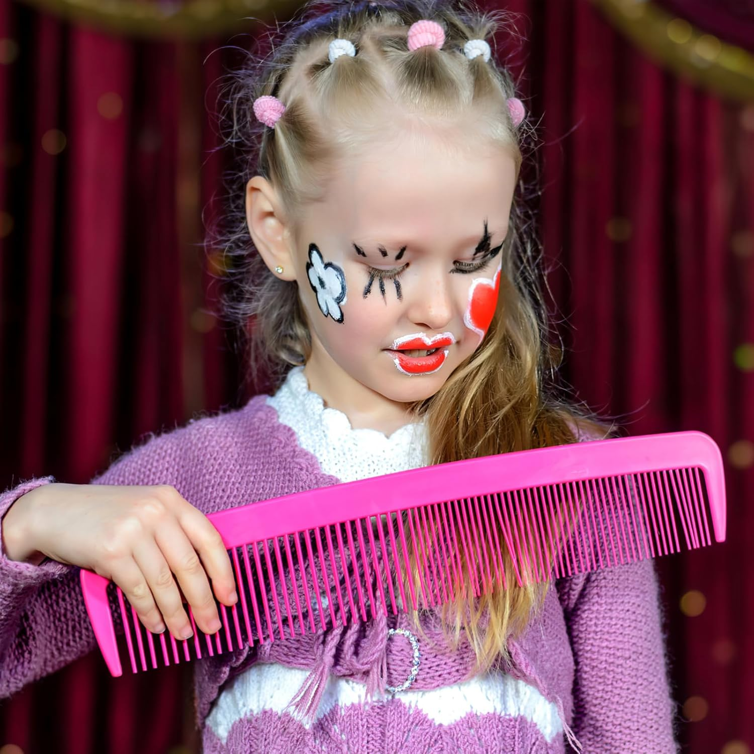 STOBAZA Giant Wide Comb Party Carnival Giant Comb Prop for Funny Man Halloween Tooth - 14.78X3.07X0.20In image number 3