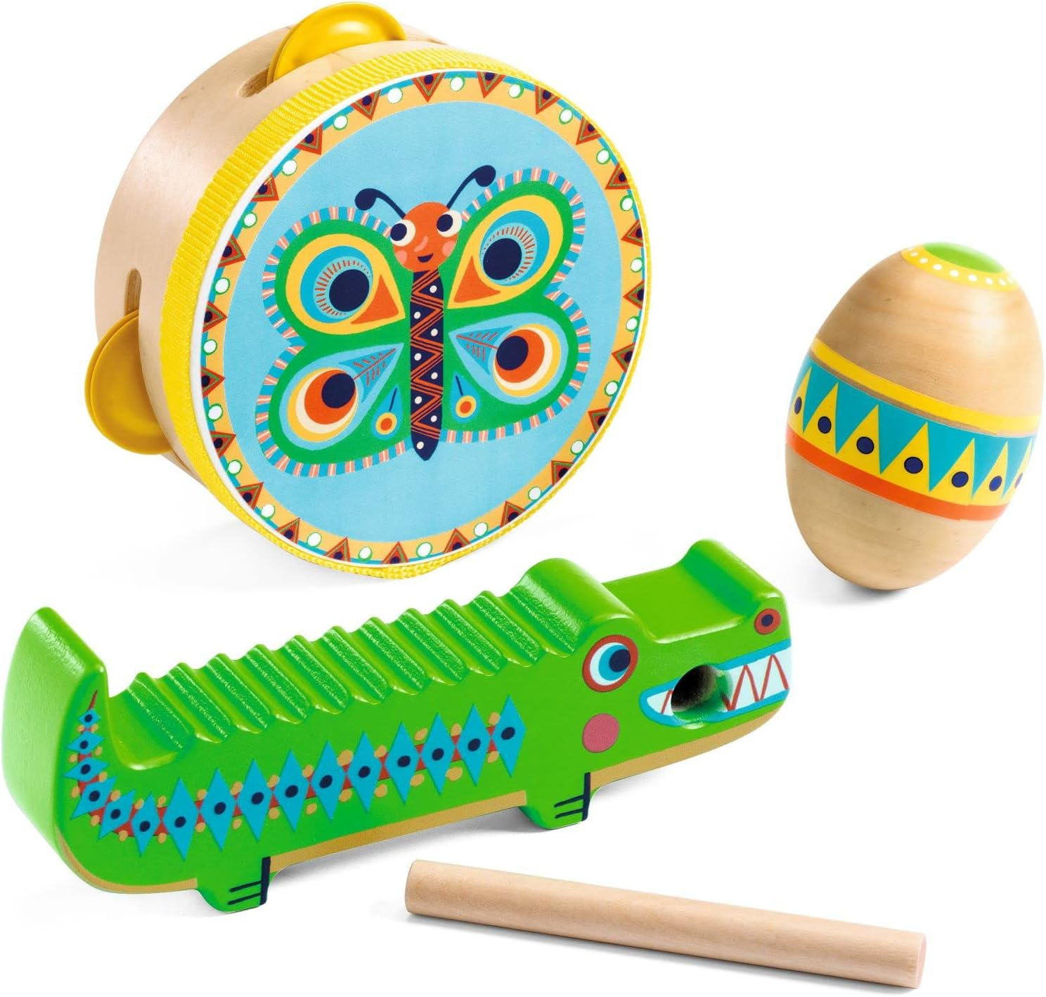 Djeco DJ06031 Animambo Wooden Percussion Musical Set image number 2
