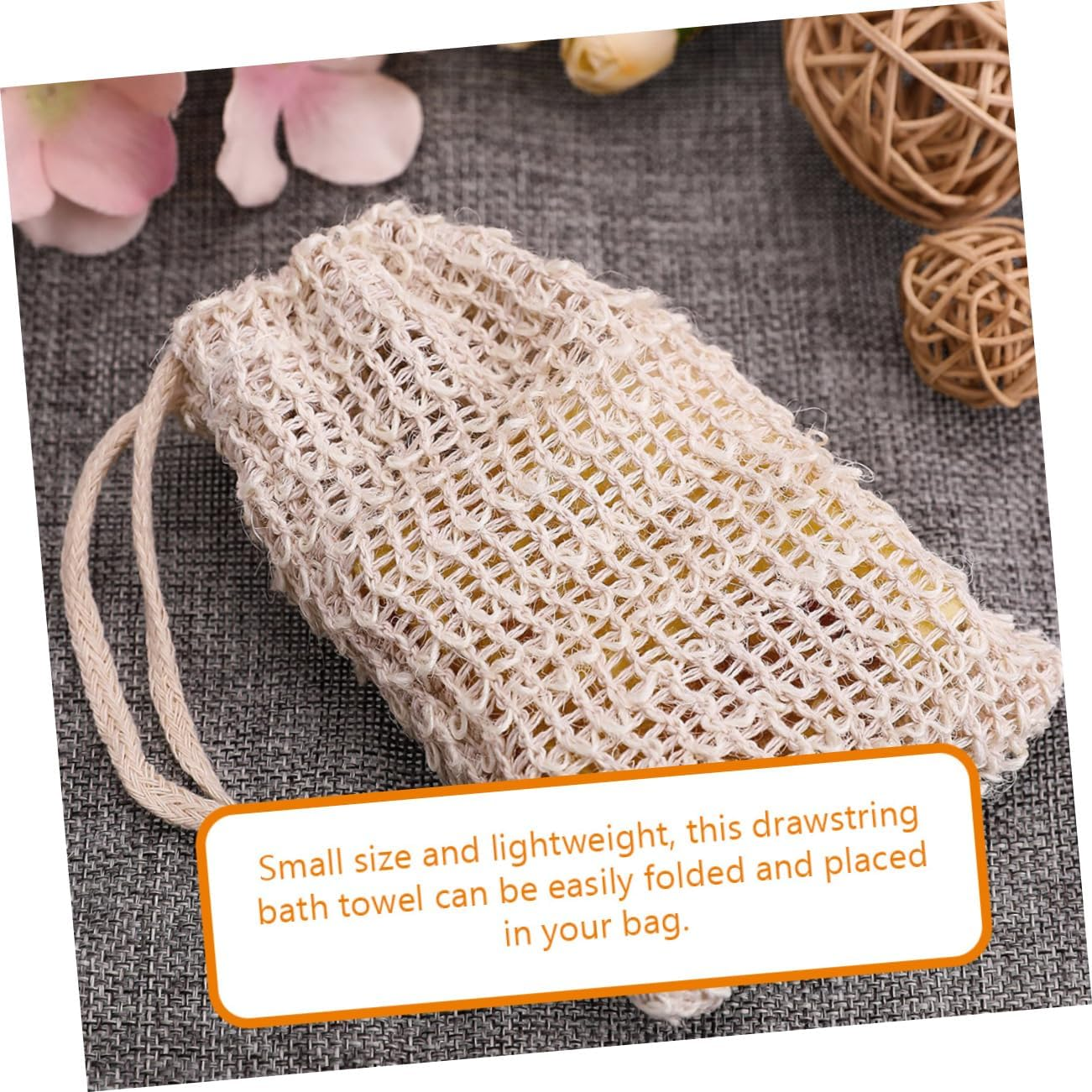 GLEAVI 5Pcs Soap Foaming Bags Natural Cotton Exfoliating Soap Pouches for Shower Bath Care Drawstring Design for Easy Hanging and Bubble Creation image number 4